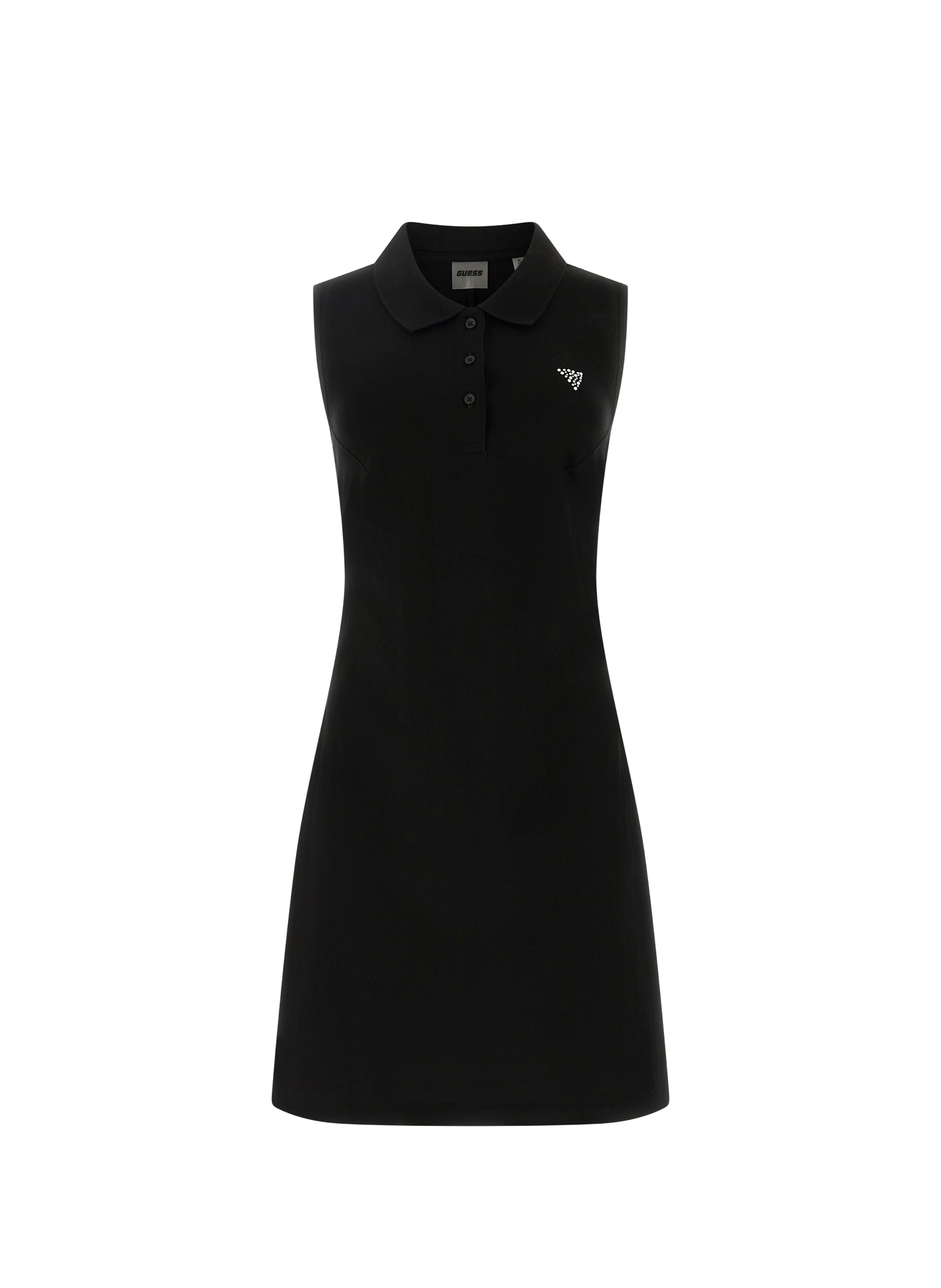 Short polo dress in blended cotton GUESS Black