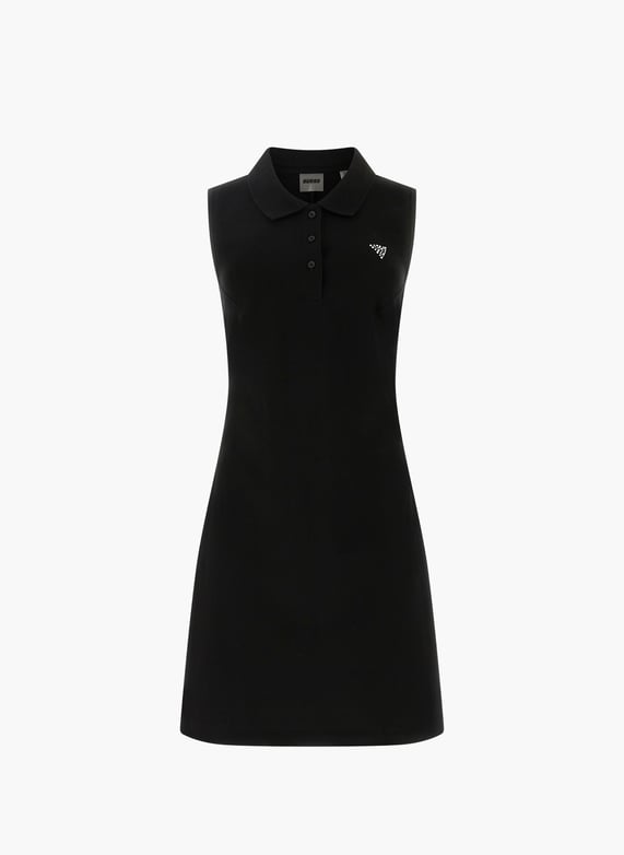 Short polo dress in blended cotton Black Guess - Women | Printemps.com Short polo dress in blended cotton Black Guess - Women | Printemps.com