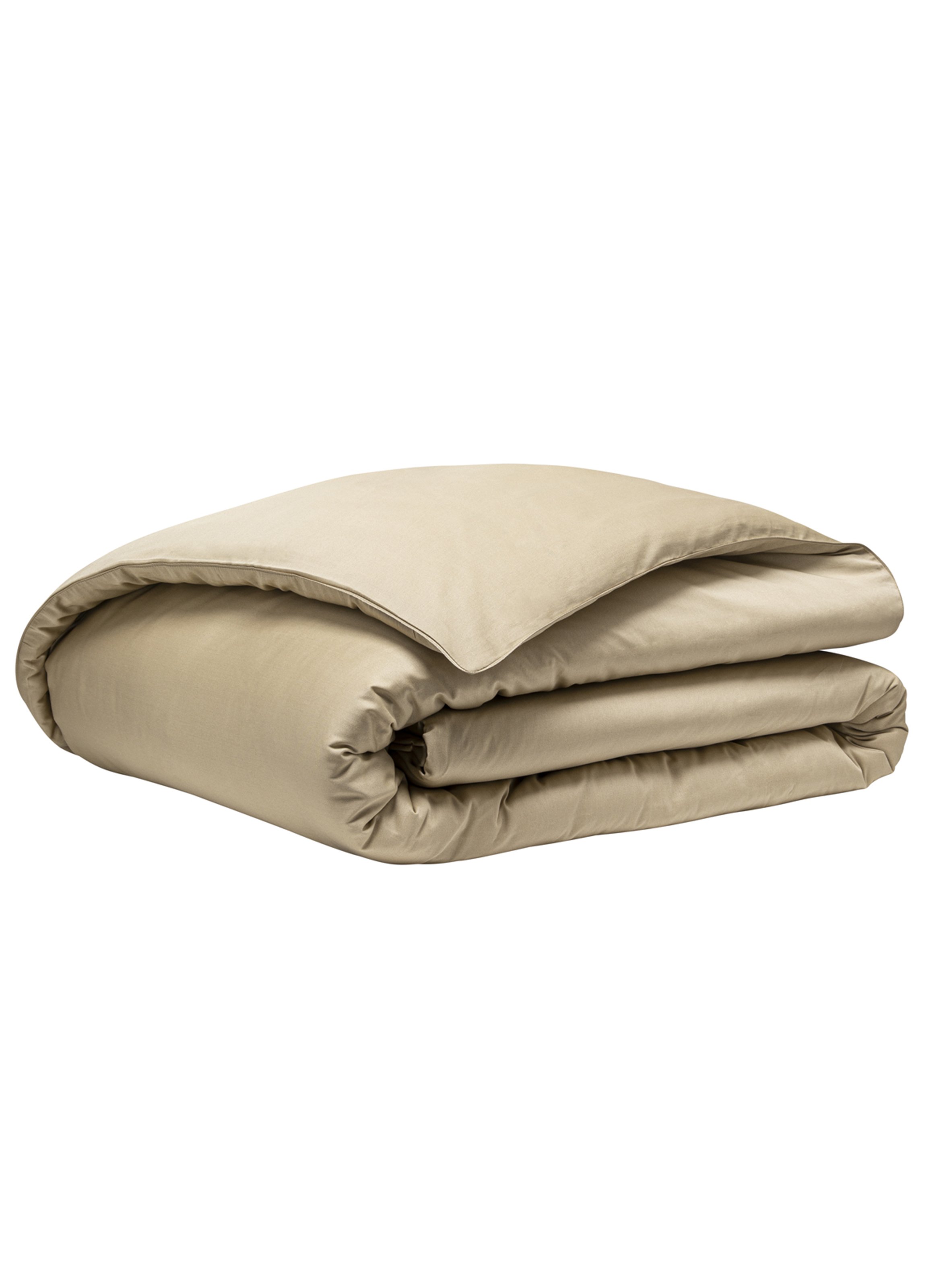 Housse de couette unie en satin de coton bio, teophile ALEXANDRE TURPAULT Beige