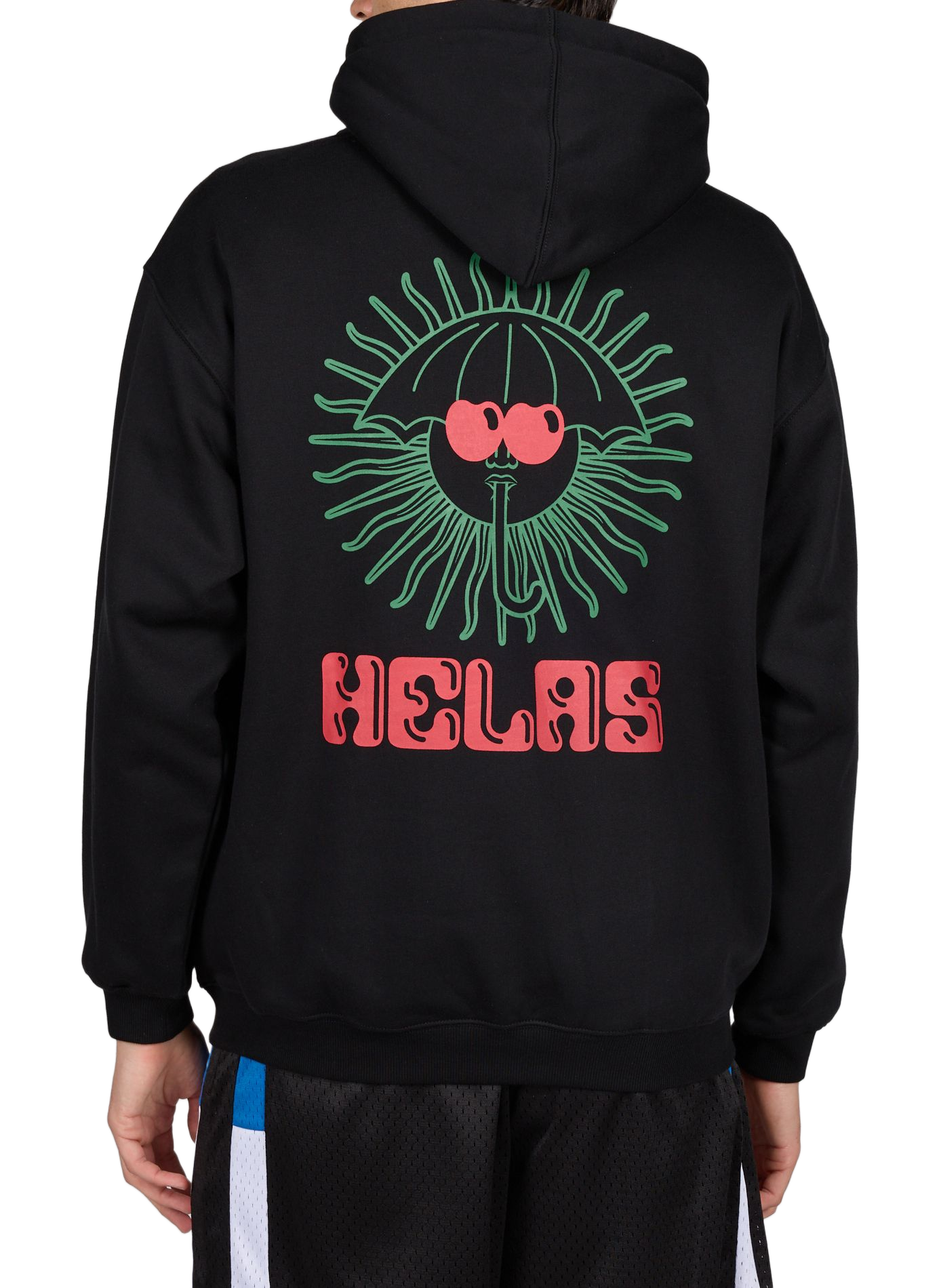 Sweatshirt imprimé en coton mélangé HELAS CAPS Noir