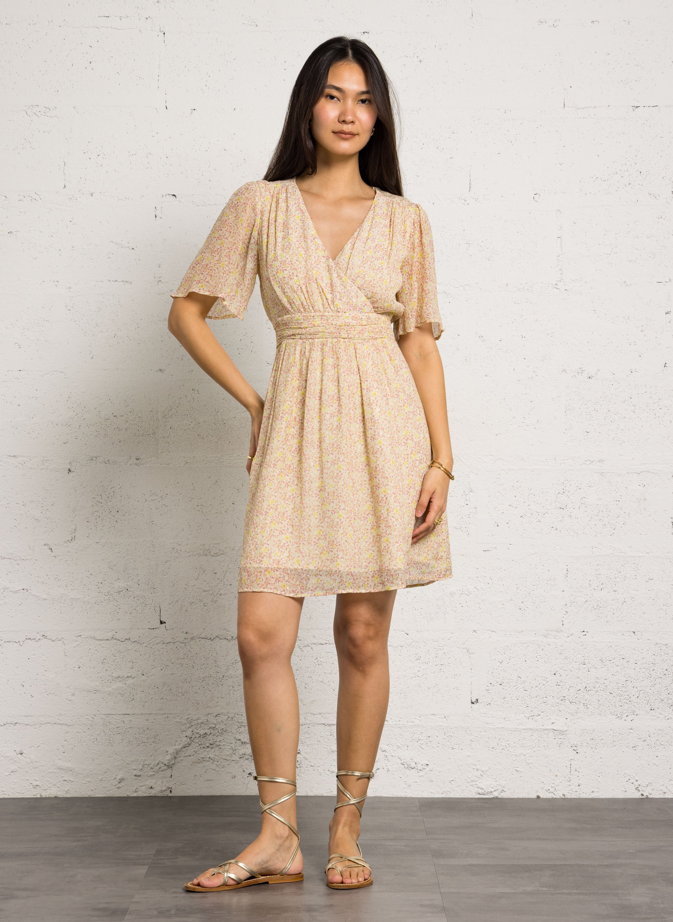 Robe courte col v bal MAISON 123 Jaune