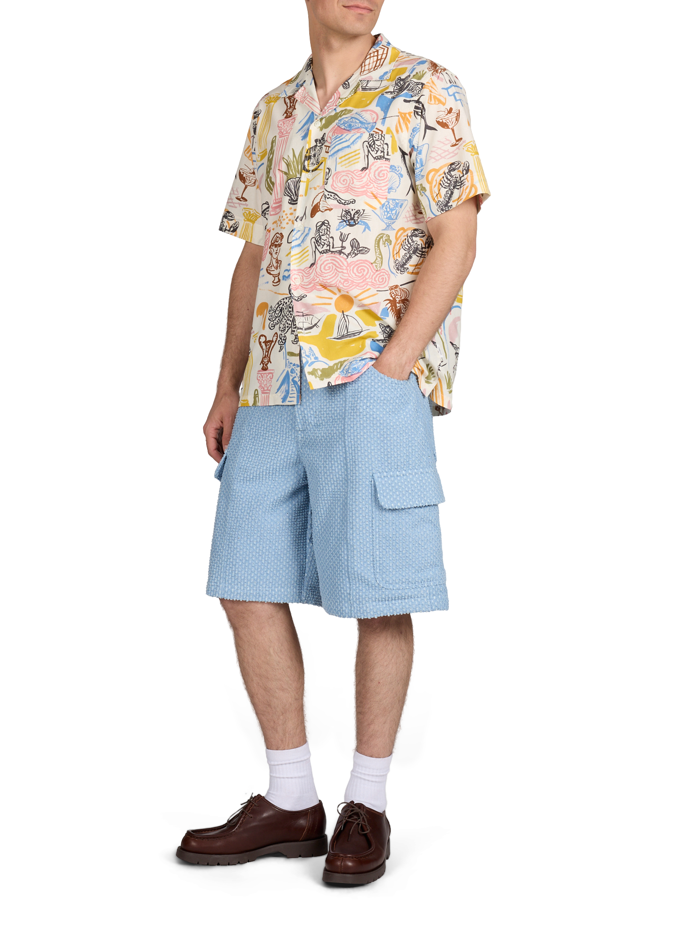 Bedrukt katoenen shirt met korte mouwen CLOSED Veelkleurig