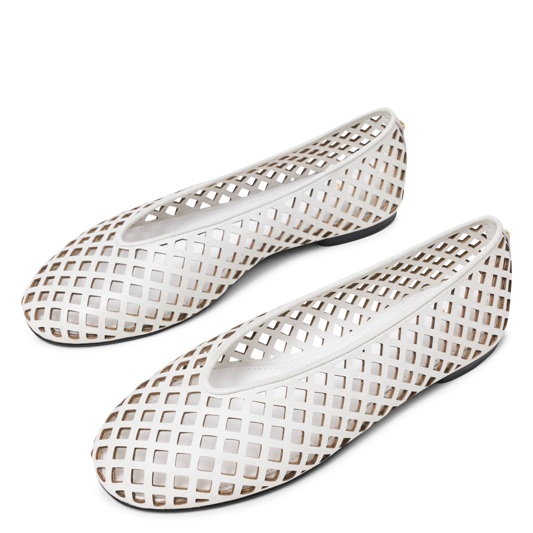 Ballerines en cuir MAJE Blanc