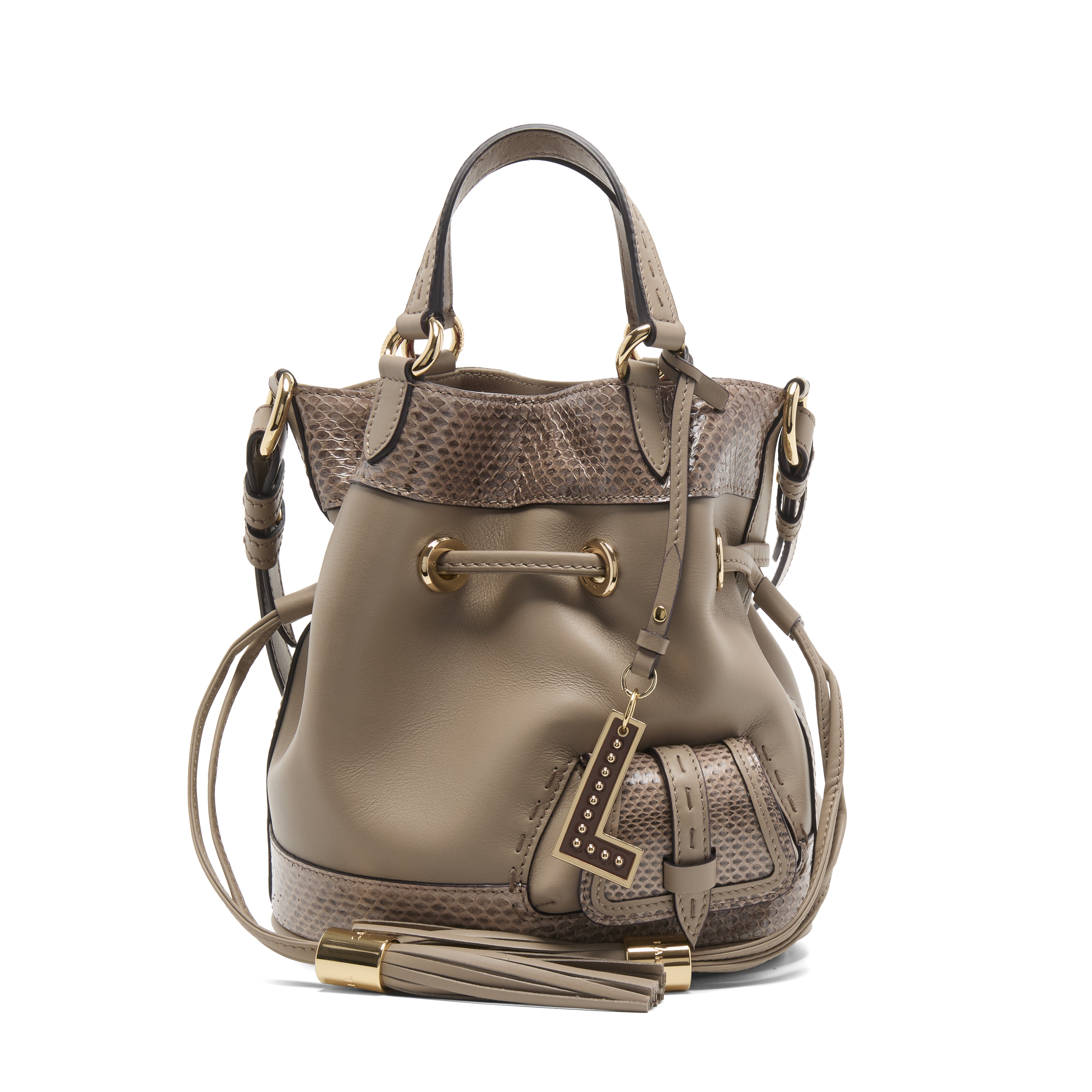 Sac Premier Flirt galet en cuir de vachette et ayers LANCEL Gris