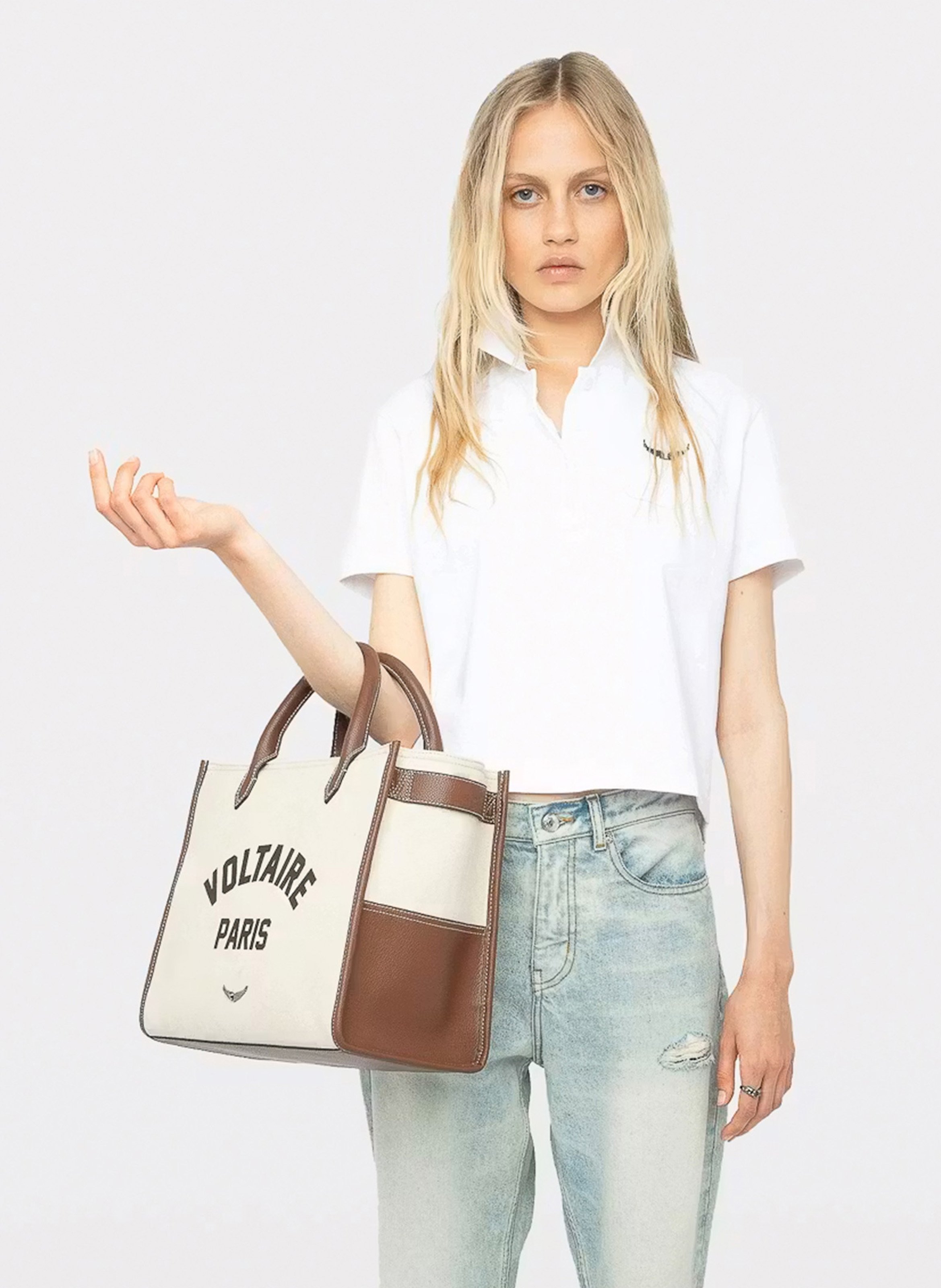 Polo court en coton mirta ZADIG&VOLTAIRE Blanc
