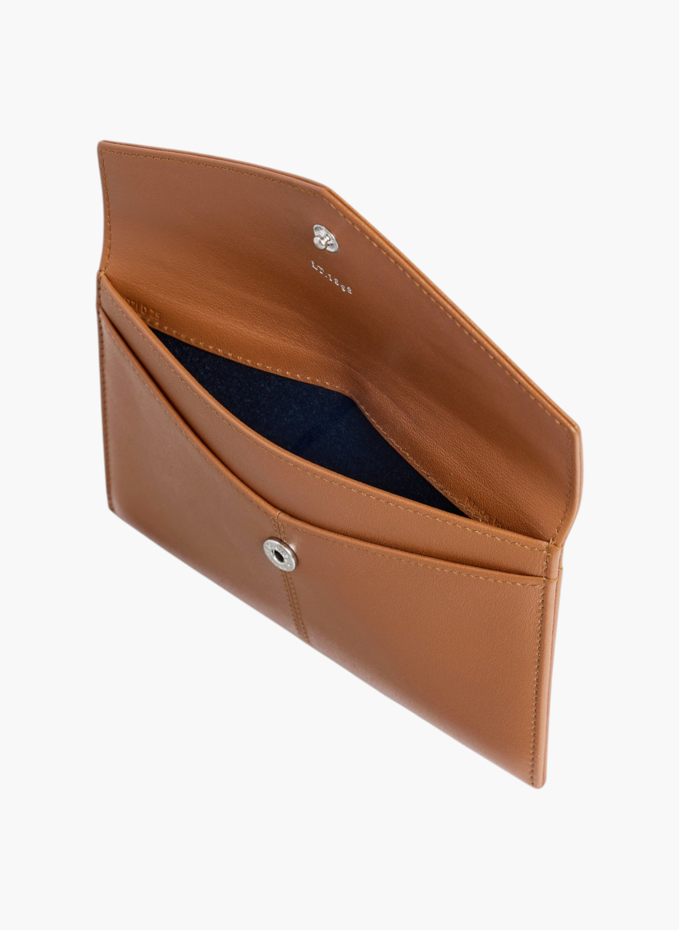 Pochette enveloppe moyen modèle paulette en cuir lisse LE TANNEUR Marron
