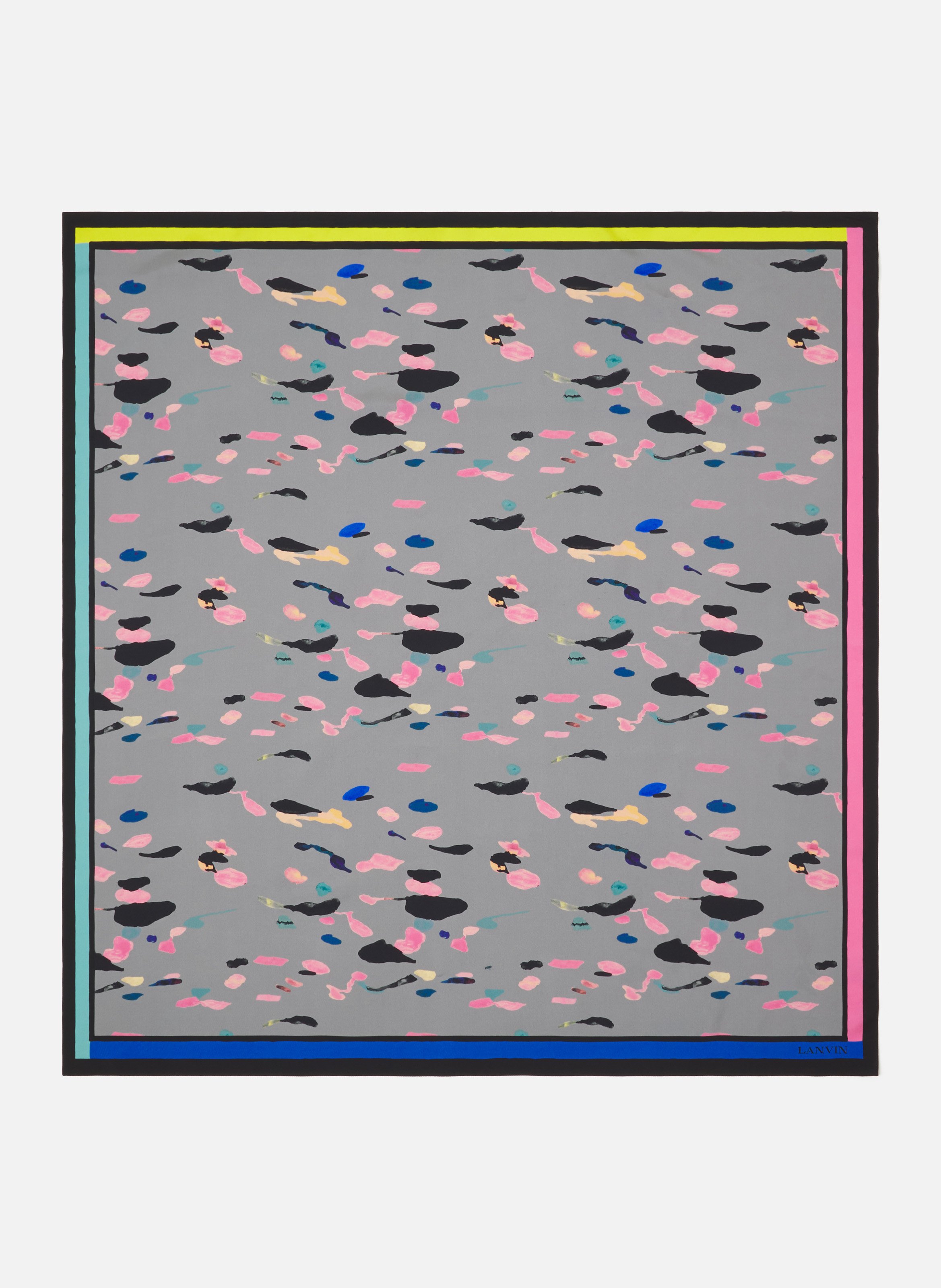 Foulard en soie drop color LANVIN Gris