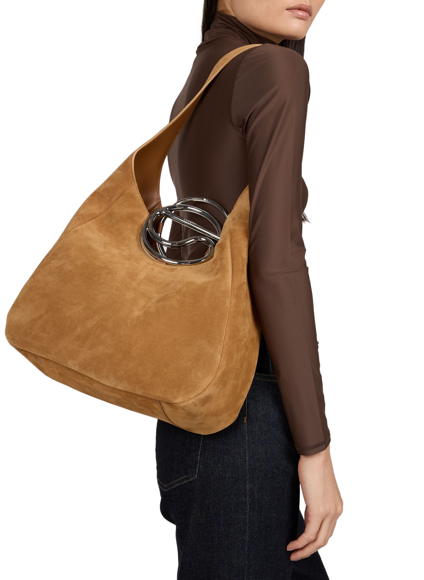 Leather shoulder bag COPERNI Beige