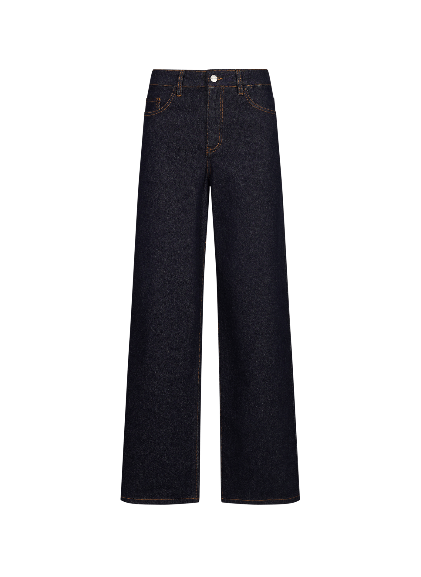 Jeans Wide in katoenmix OBJECT Blauw