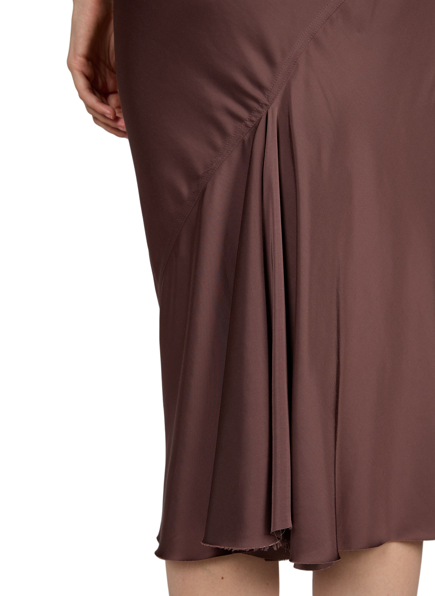 Jupe midi en biais  RICK OWENS Violet