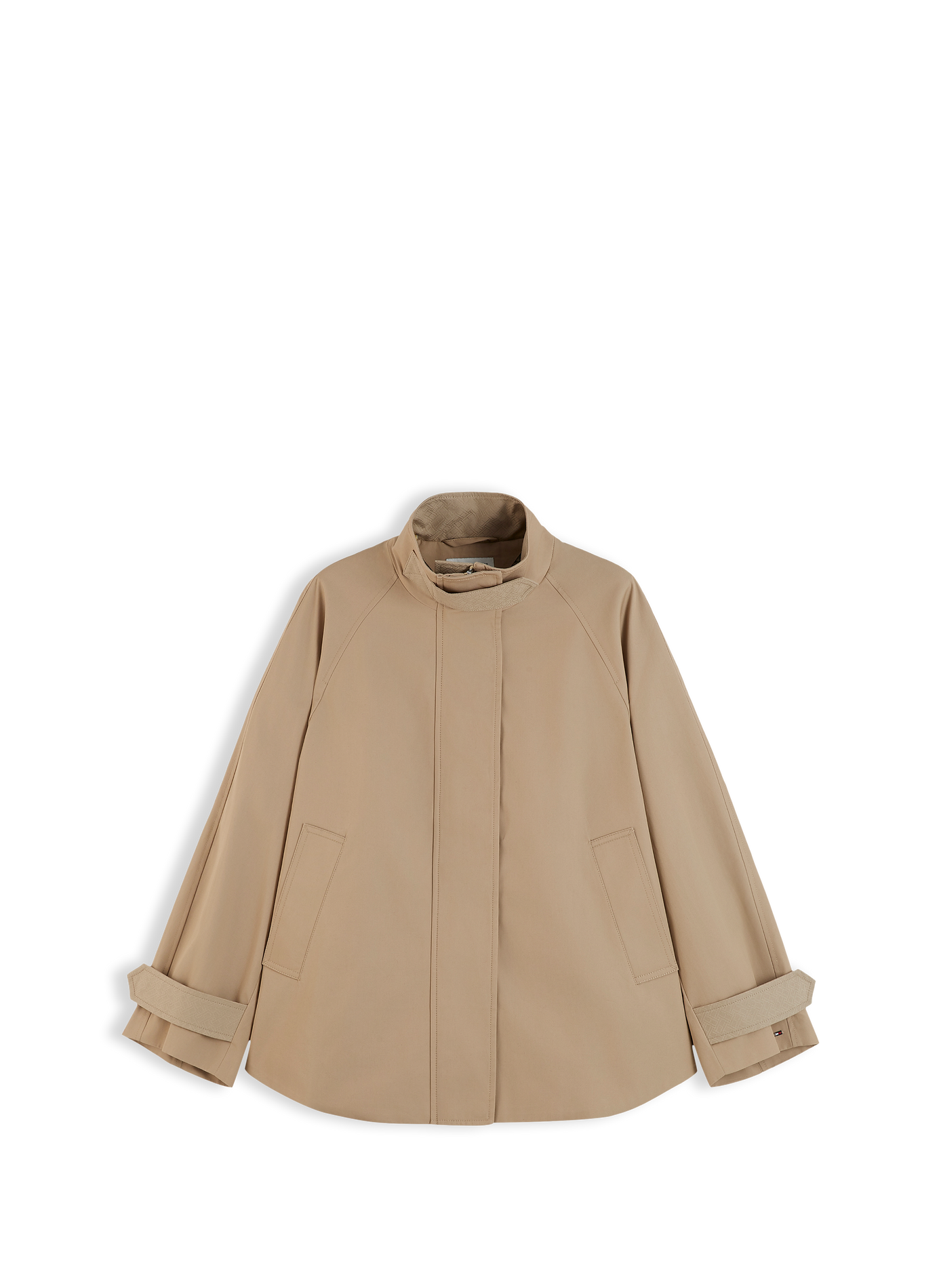 Weiter Mantel aus Wollmischung in Uni-Farbe TOMMY HILFIGER Beige
