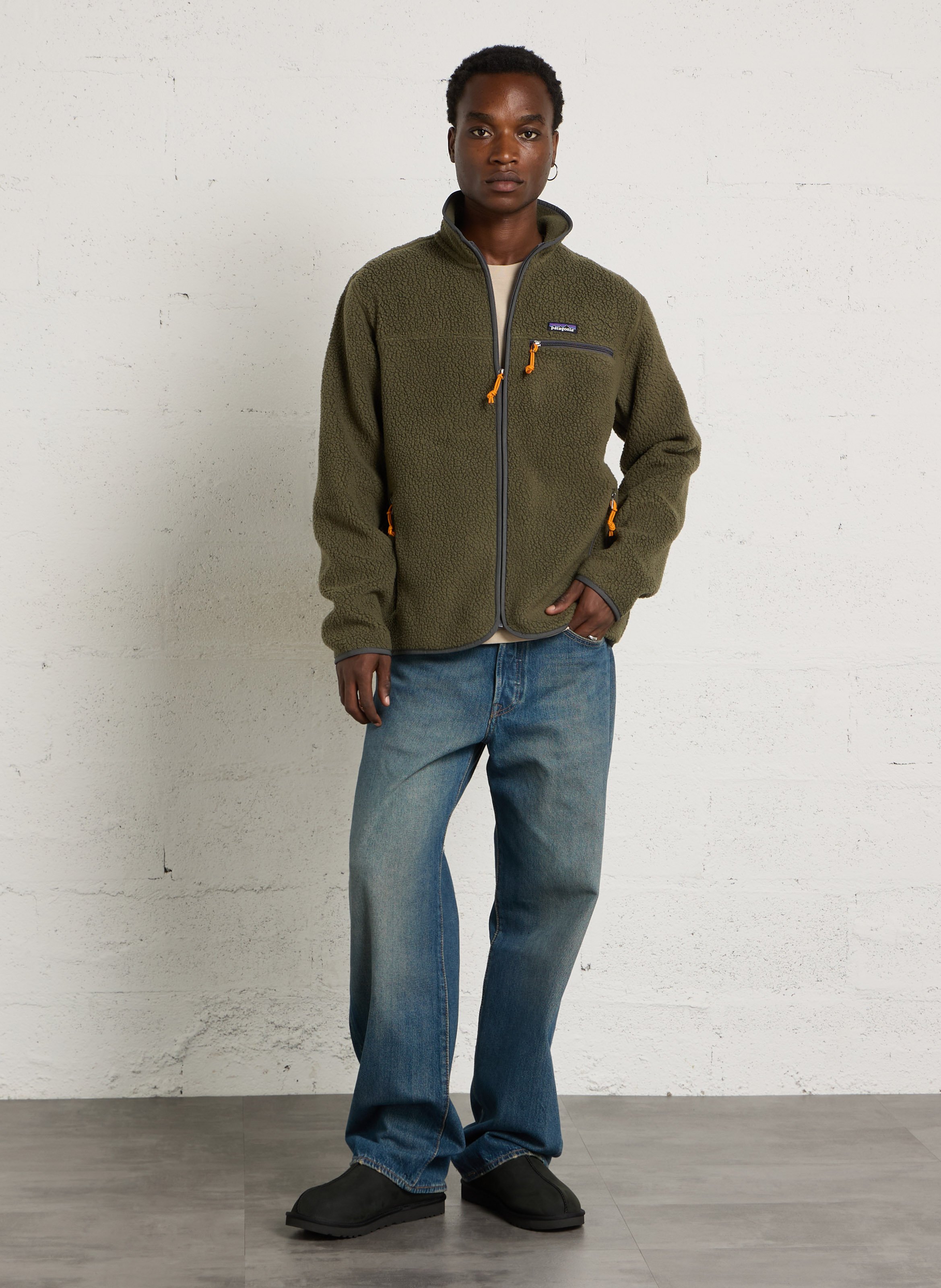 Oversized polar fleece met opstaande kraag PATAGONIA Groen
