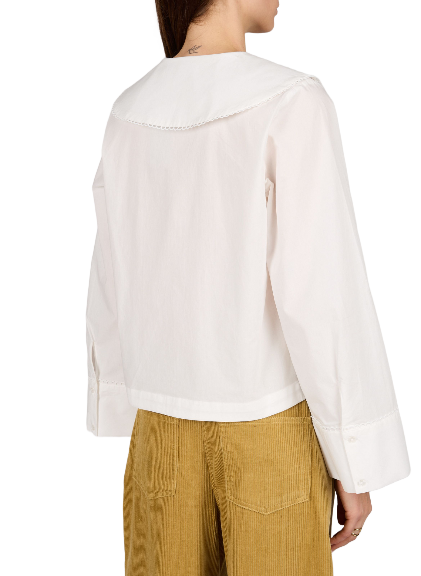 Top Objhope with ample V-neck in cotton OBJECT White