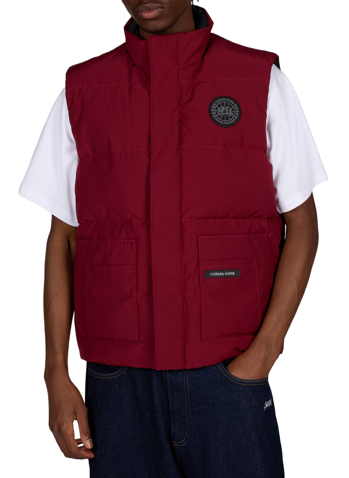 Doudoune sans manches unie CANADA GOOSE Rouge