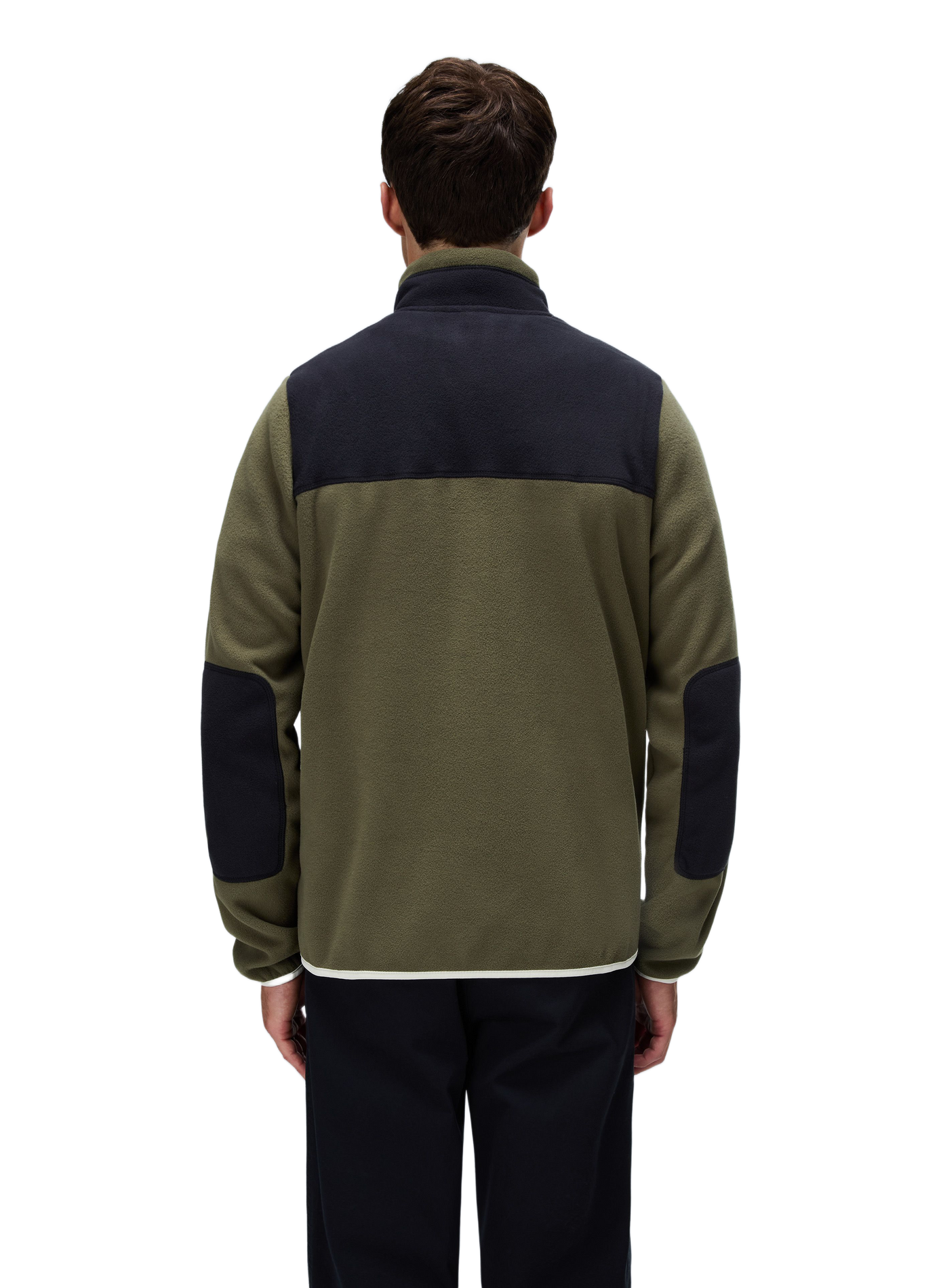 Straight fleece sweater with high collar in blended cotton NAPAPIJRI Khaki
