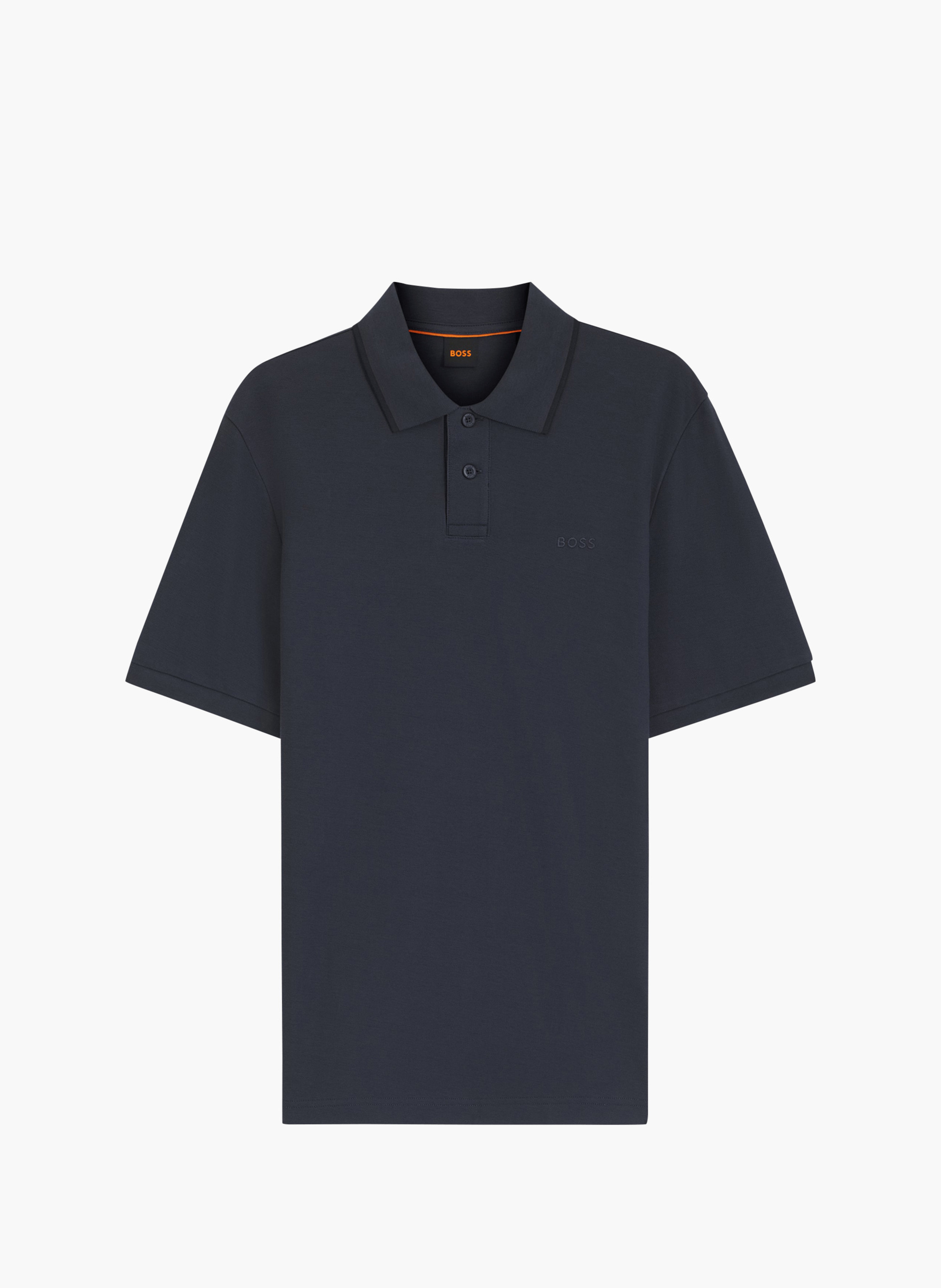 Polo regular-fit en coton BOSS Bleu