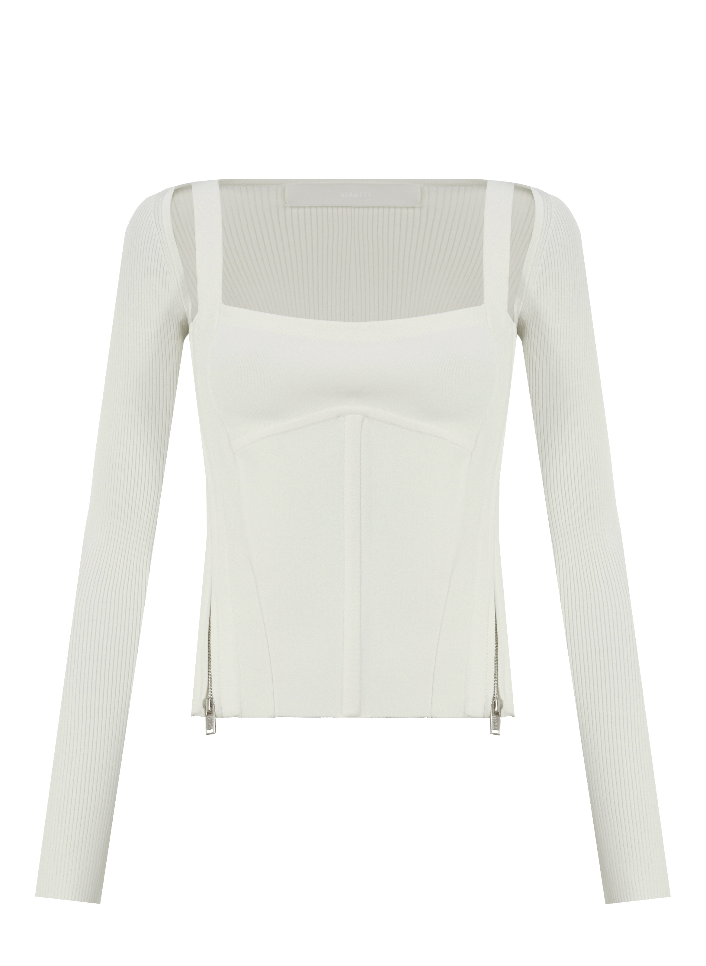Top corset zippé