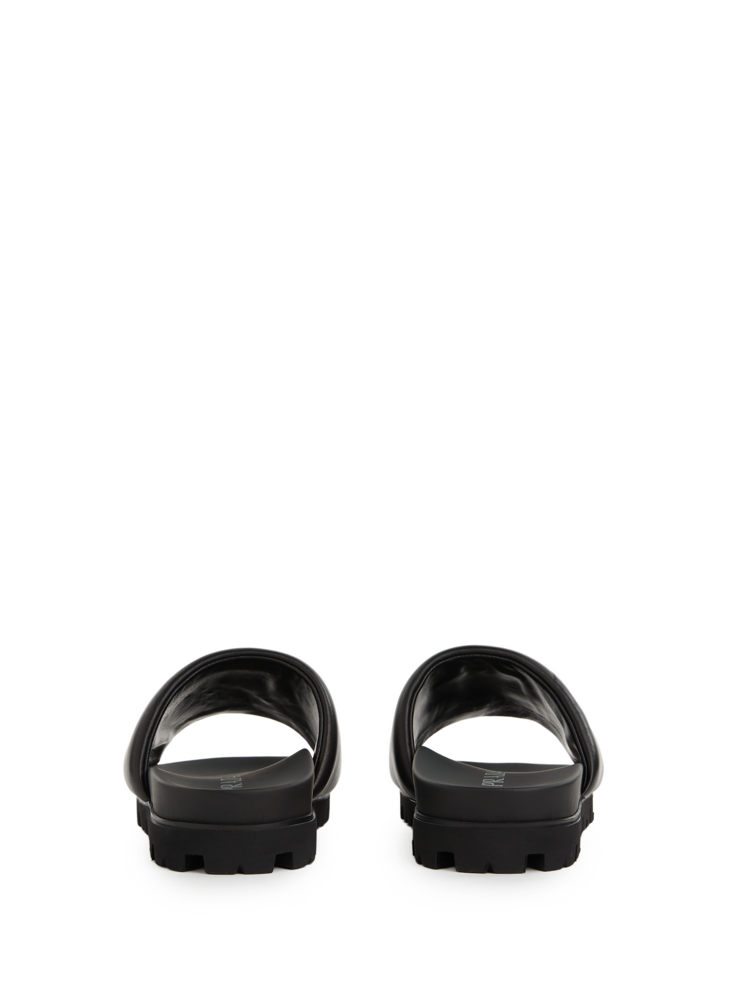 Claquettes en cuir  PRADA Noir