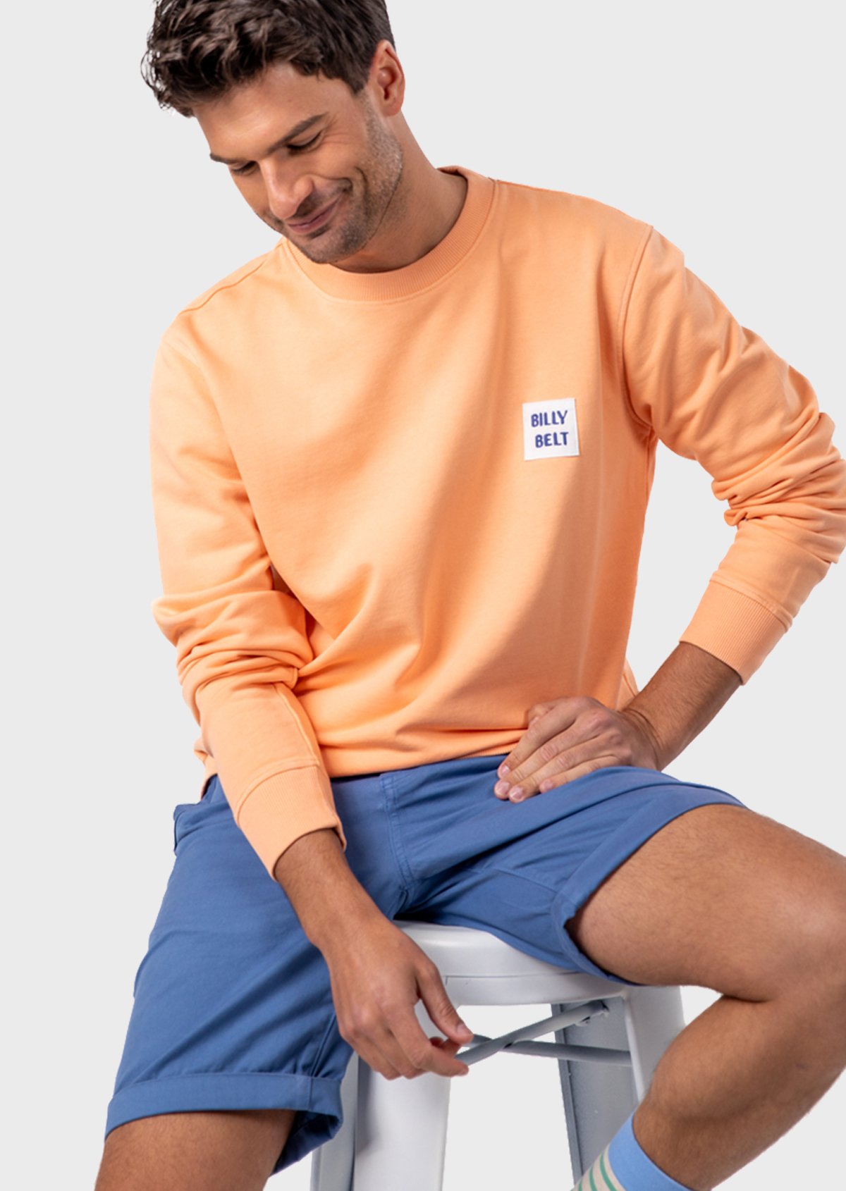 Sweatshirt vintage en coton biologique BILLYBELT Orange