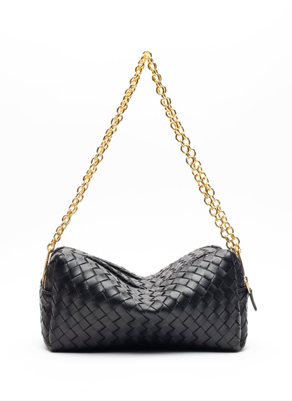 Sac trousse entrelacé avec chaine Noir by ELLEME ELLEME Sac trousse entrelacé avec chaine Noir