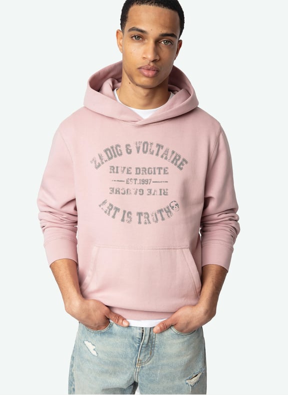 Sweat à capuche droit en coton sanchi Rose by ZADIG&VOLTAIRE ZADIG&VOLTAIRE Sweat à capuche droit en coton sanchi Rose