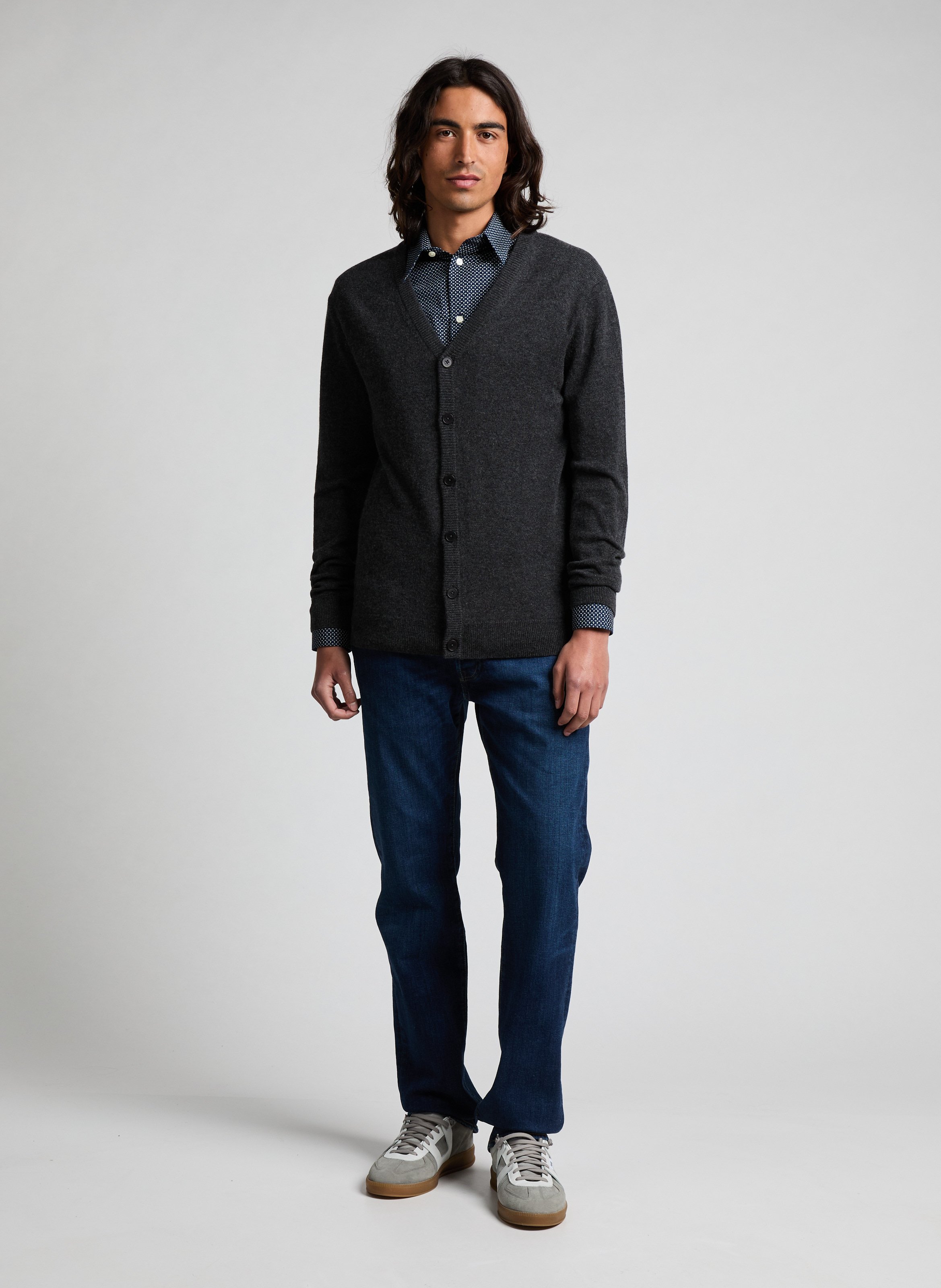 Cashmere cardigan AU PRINTEMPS PARIS Grey