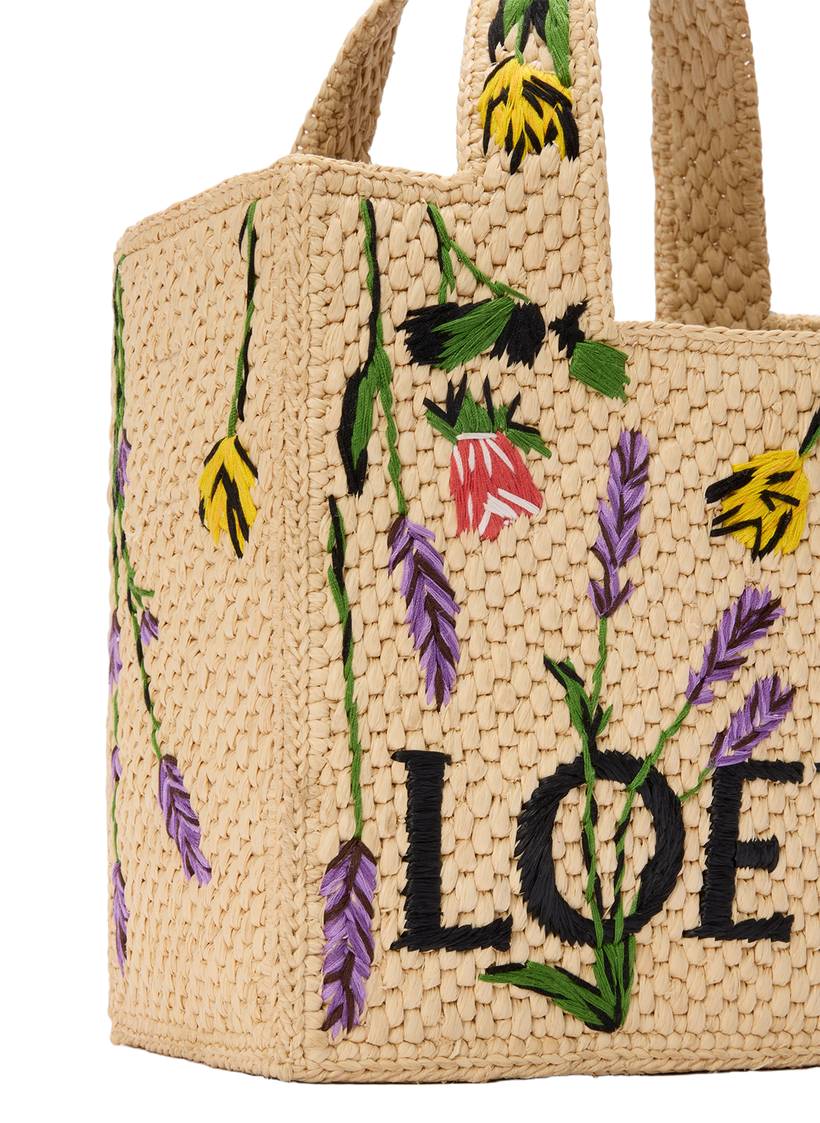 Bag LOEWE made of raffia and leather LOEWE Beige