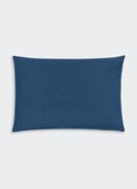 Taie d'oreiller en lin lavé  Bleu denim