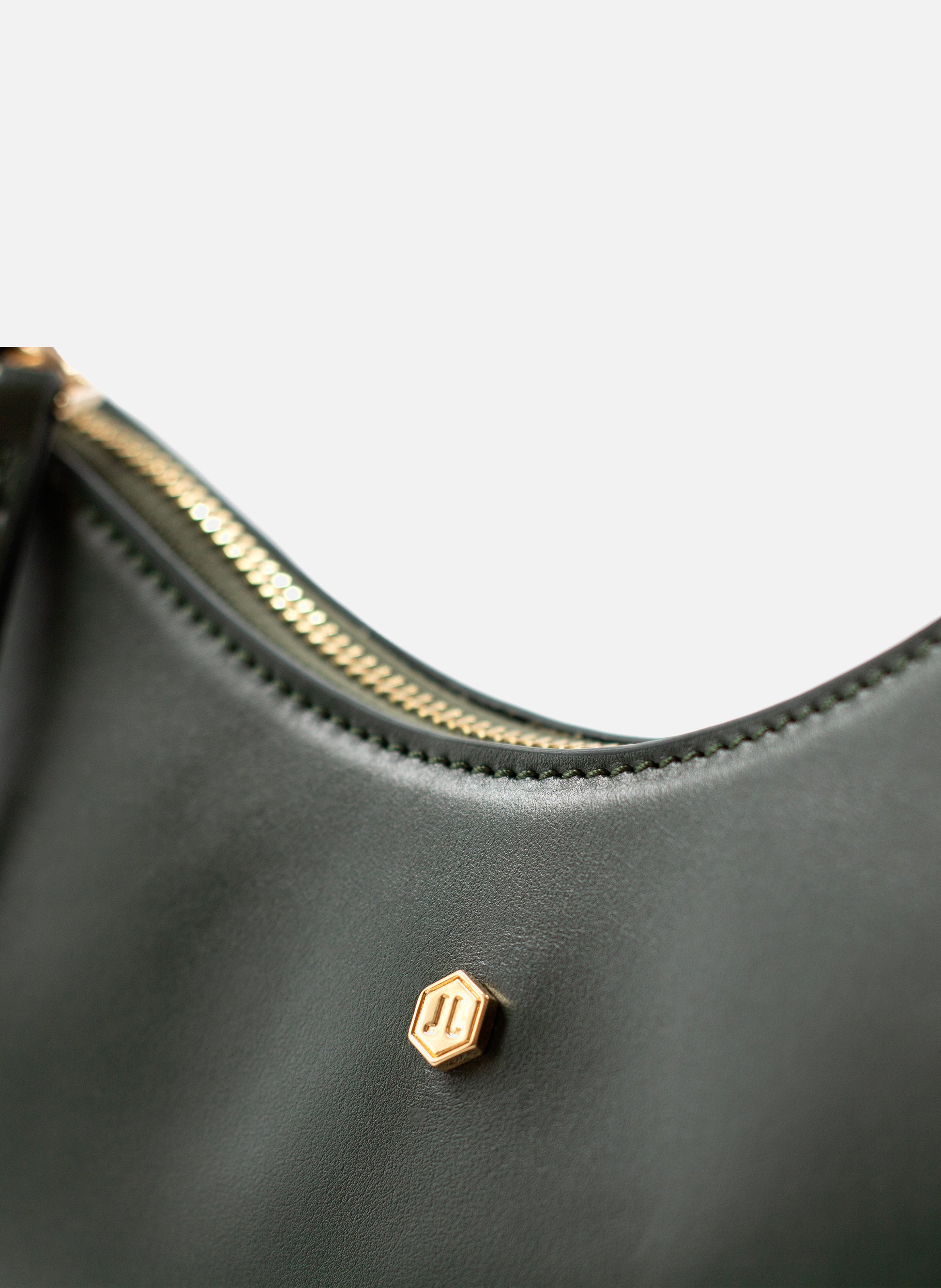 Sac hobo cuir lisse JULES & JENN Vert