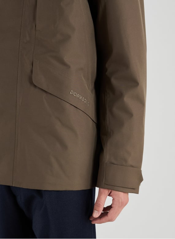 Waterproof and windproof Adam jacket | Brown by DIDRIKSONS Waterproof and windproof Adam jacket Brown
