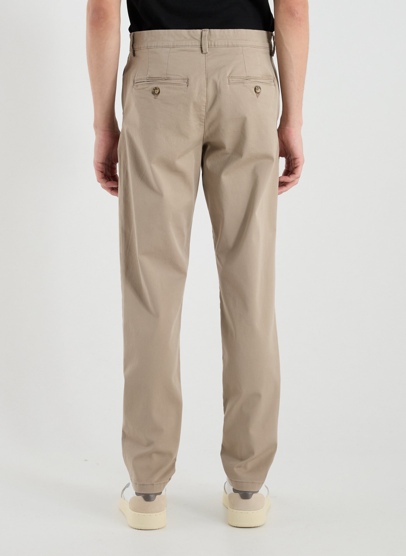 Pantalon en coton SELECTED Beige