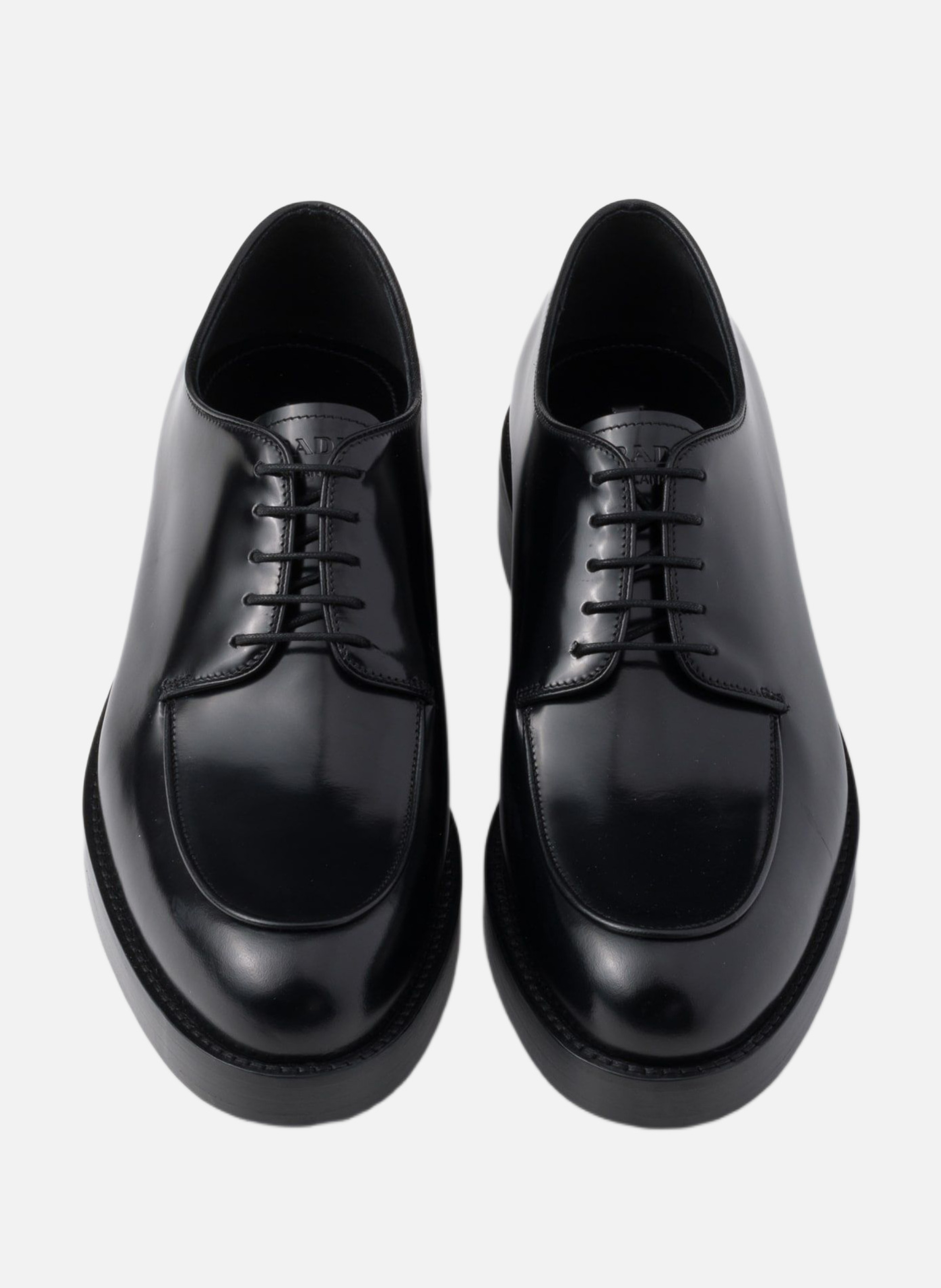 Derbies en cuir brossé PRADA Noir