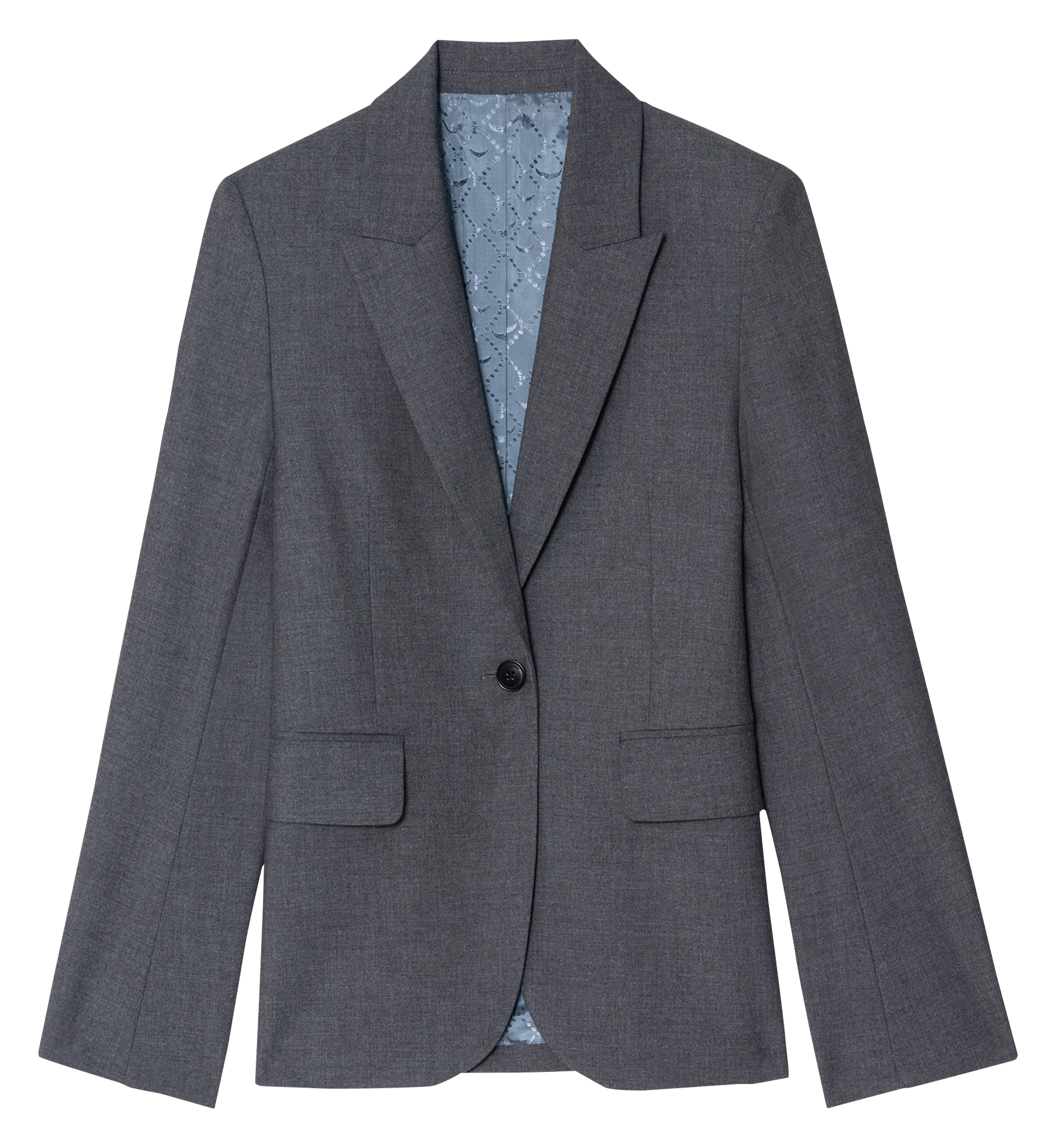Blazer droit à strass vavy ZADIG&VOLTAIRE Gris
