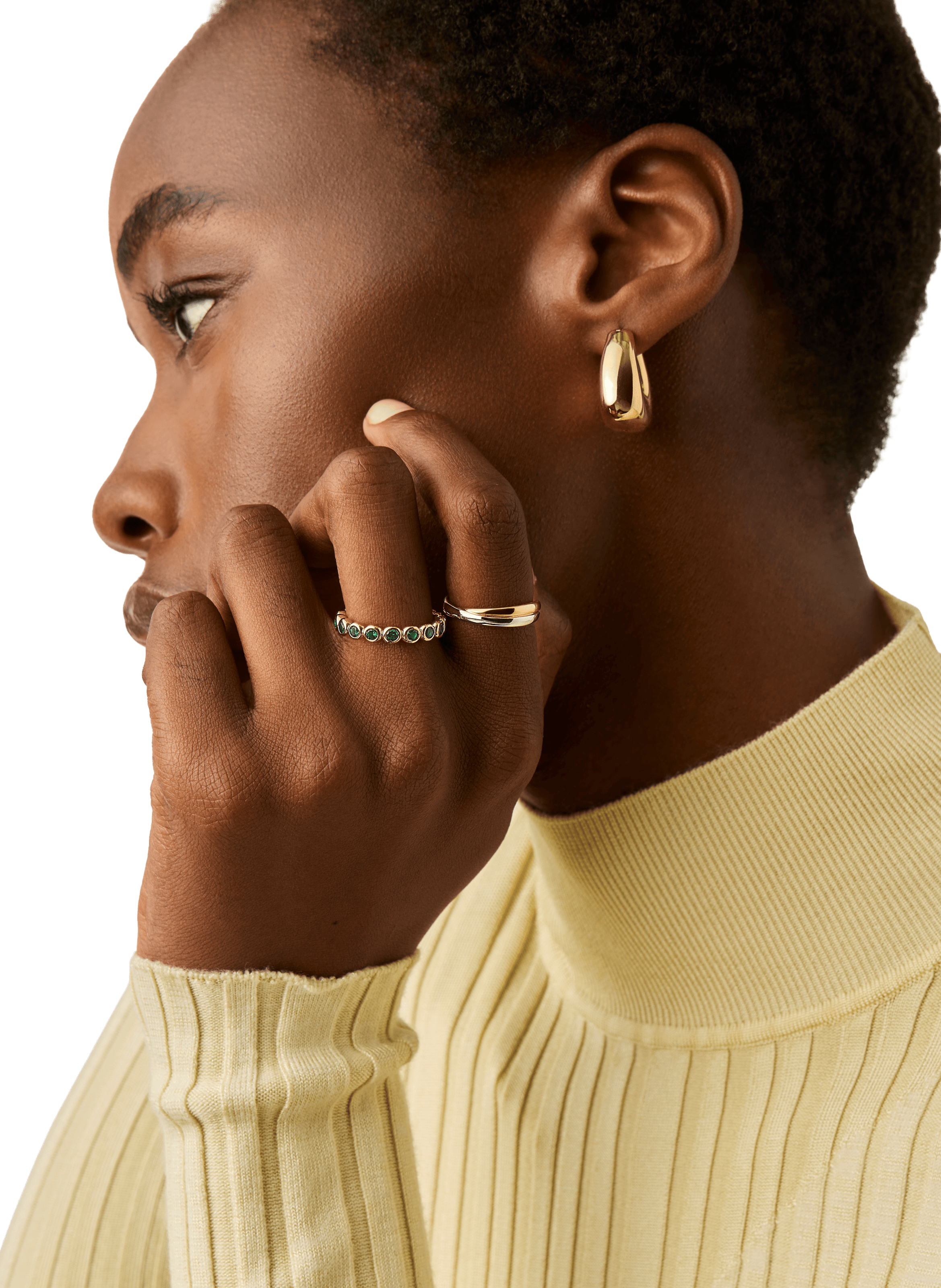 Tennis ring set with stones MISSOMA Green