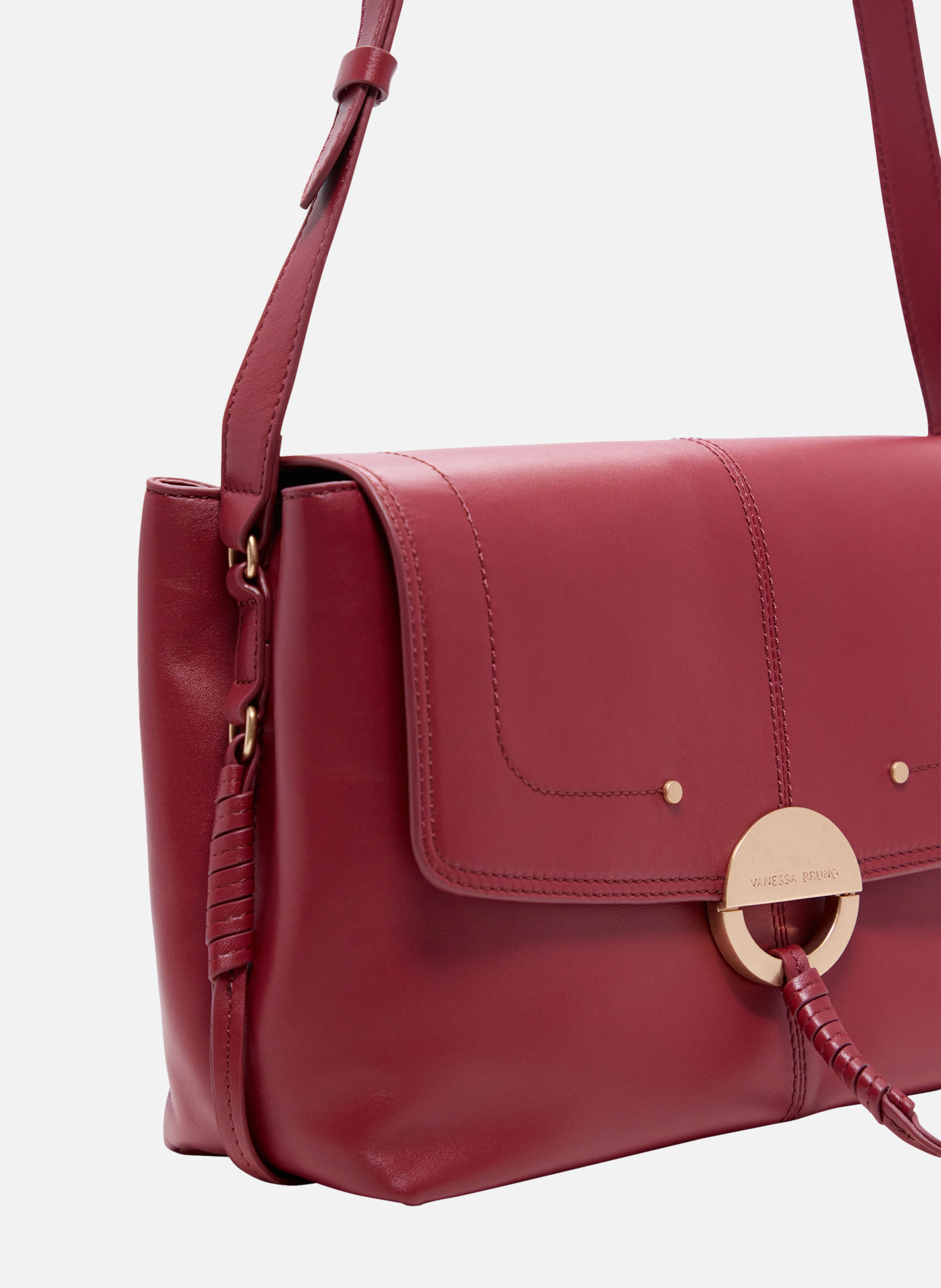 Grand Sac Othilia En Cuir VANESSA BRUNO Rouge