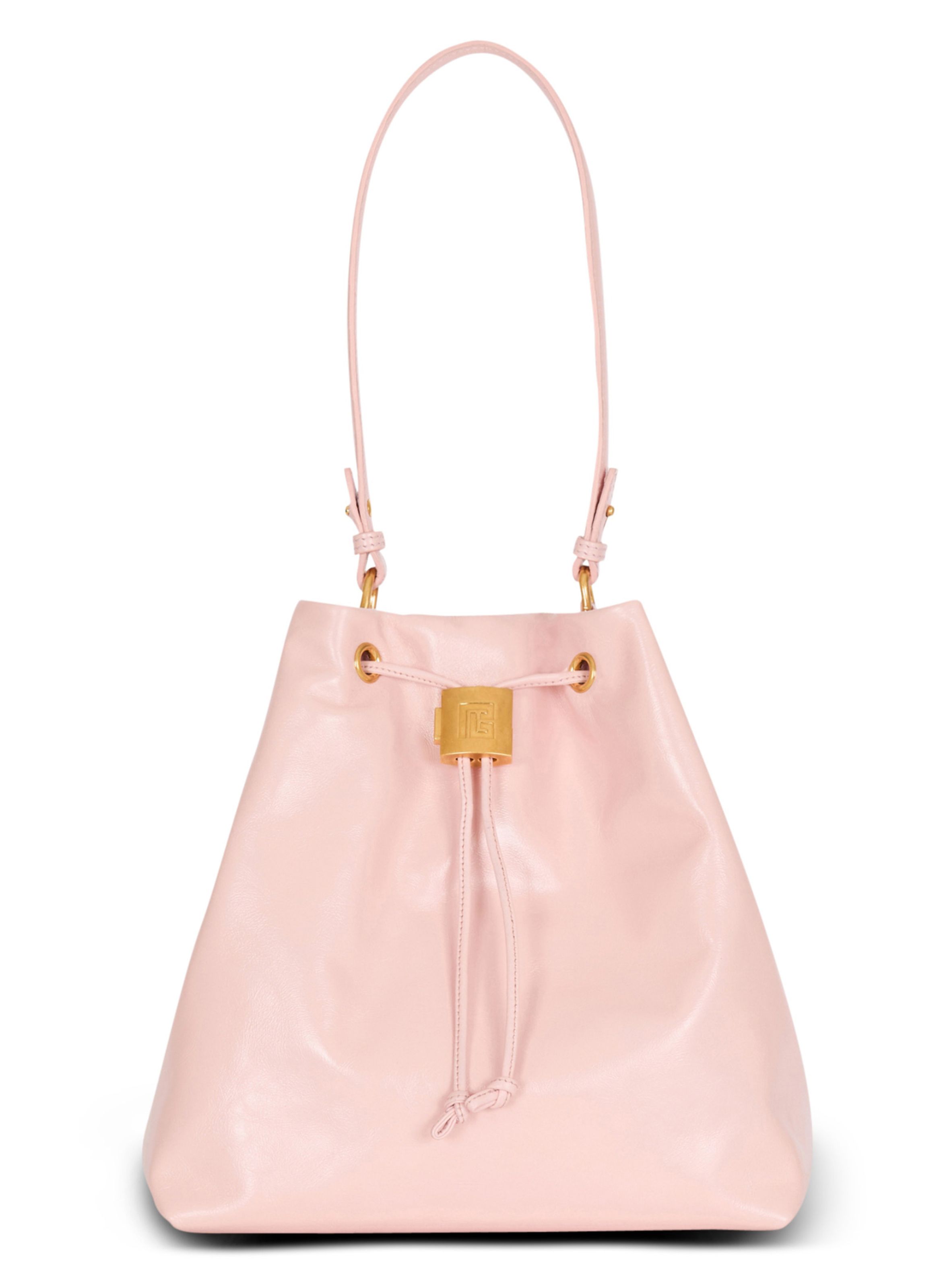 Sac à dos pulse en cuir de veau BALMAIN Rose
