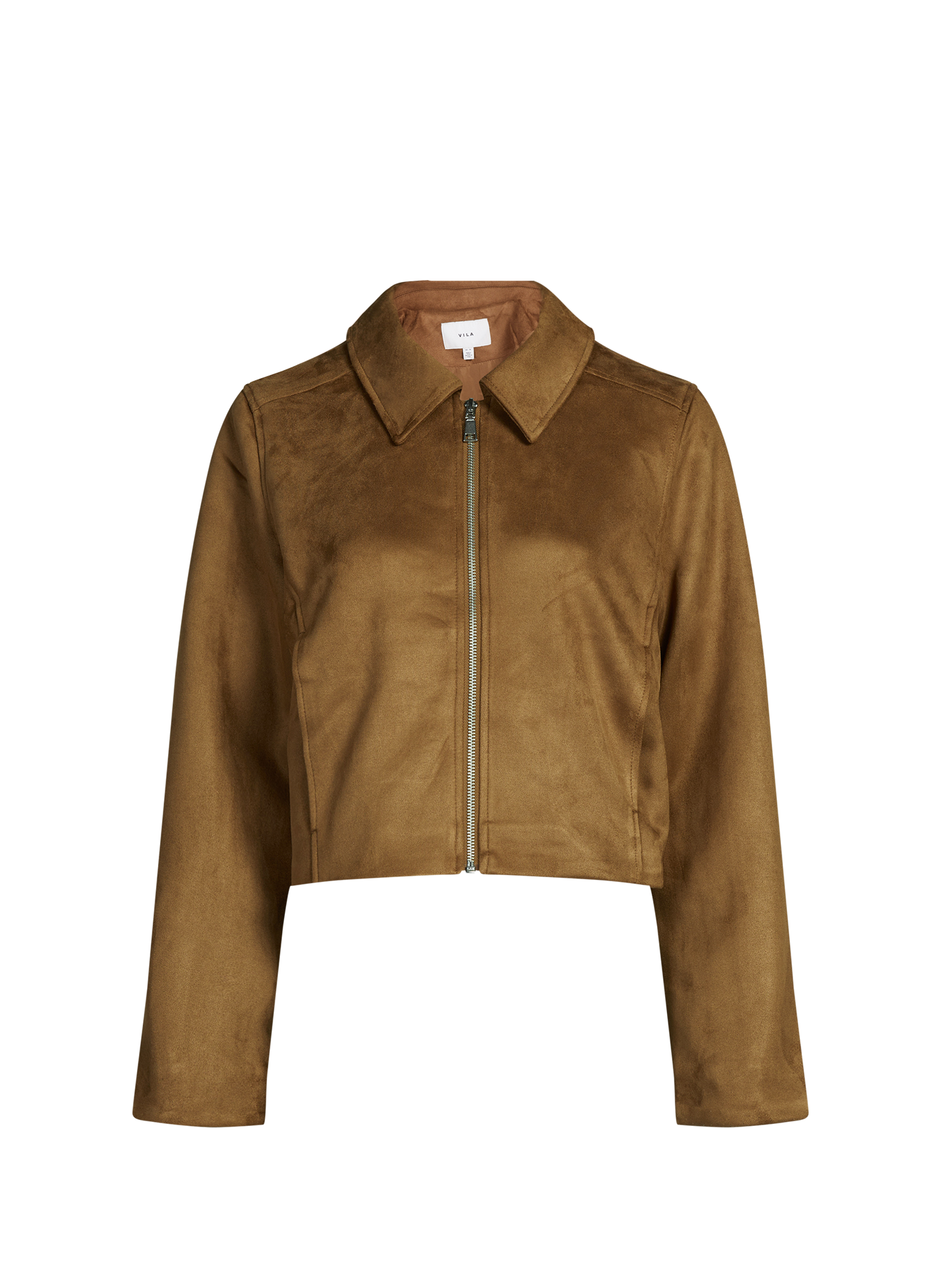 Veste courte effet suédé VILA Marron