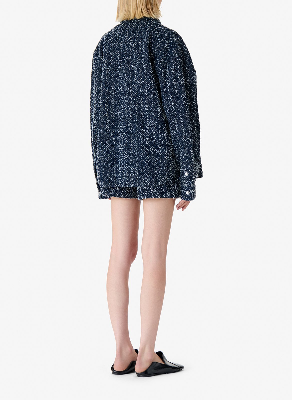 Surchemise oversize col classique en coton IRO Bleu