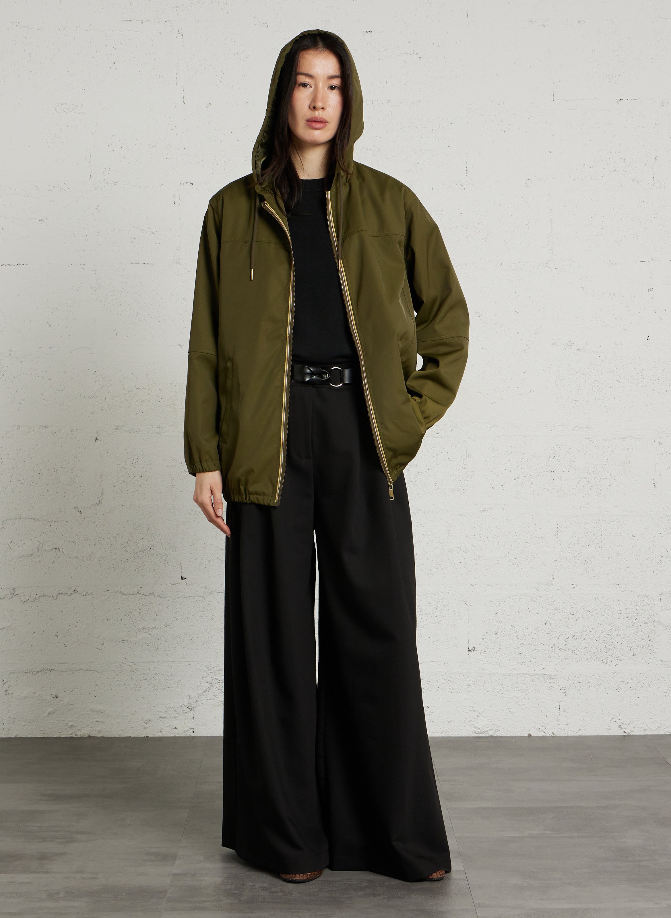 Parka droite col rond à capuche farah MAISON 123 Kaki