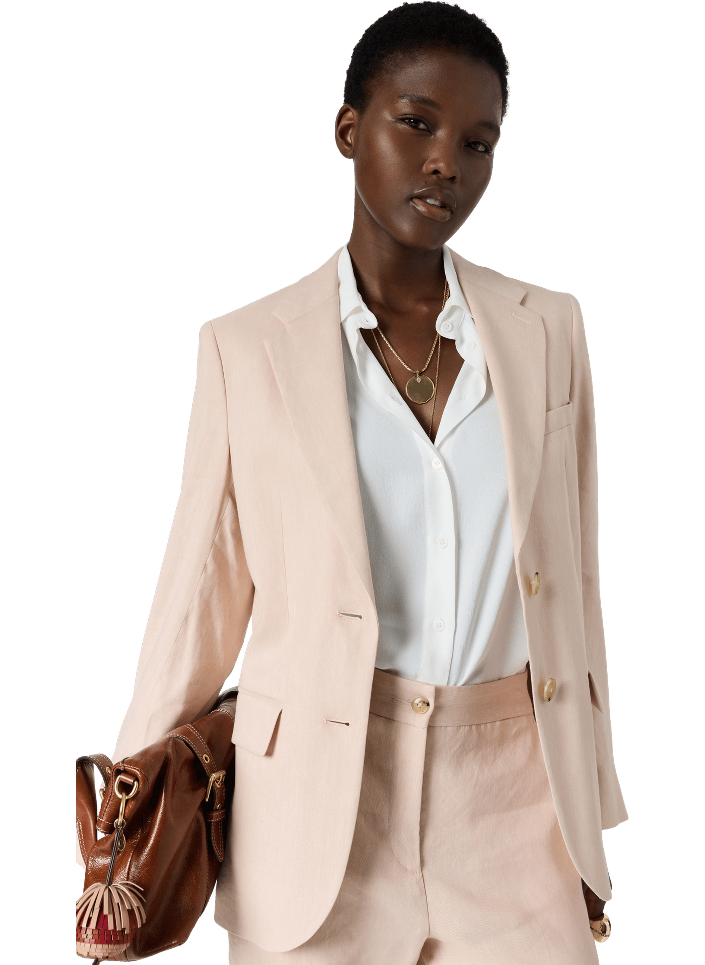 Veste de tailleur en lin mélangé - tazia GERARD DAREL Beige