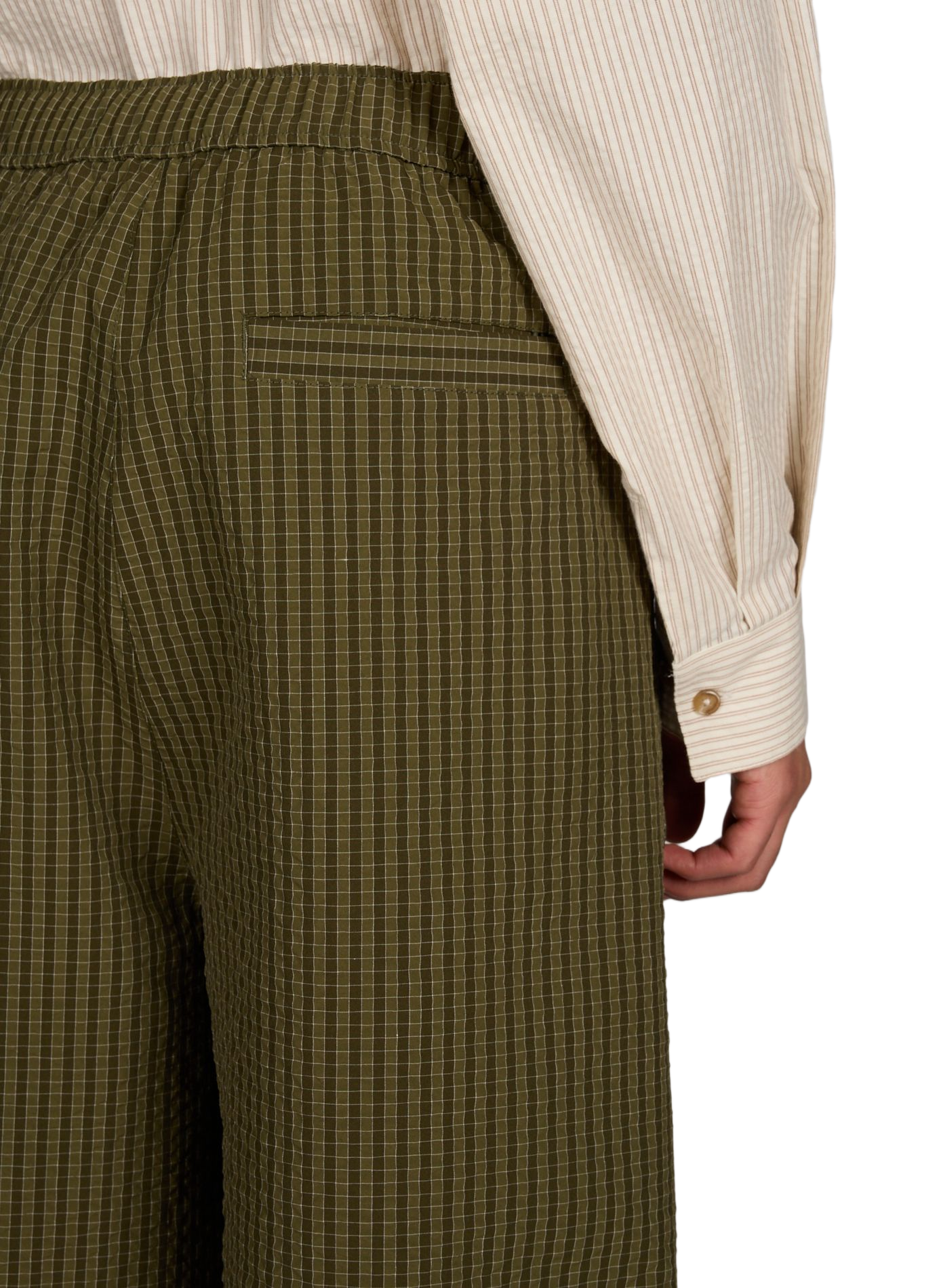 Wide printed asymmetrical Bermuda shorts MERELY MADE