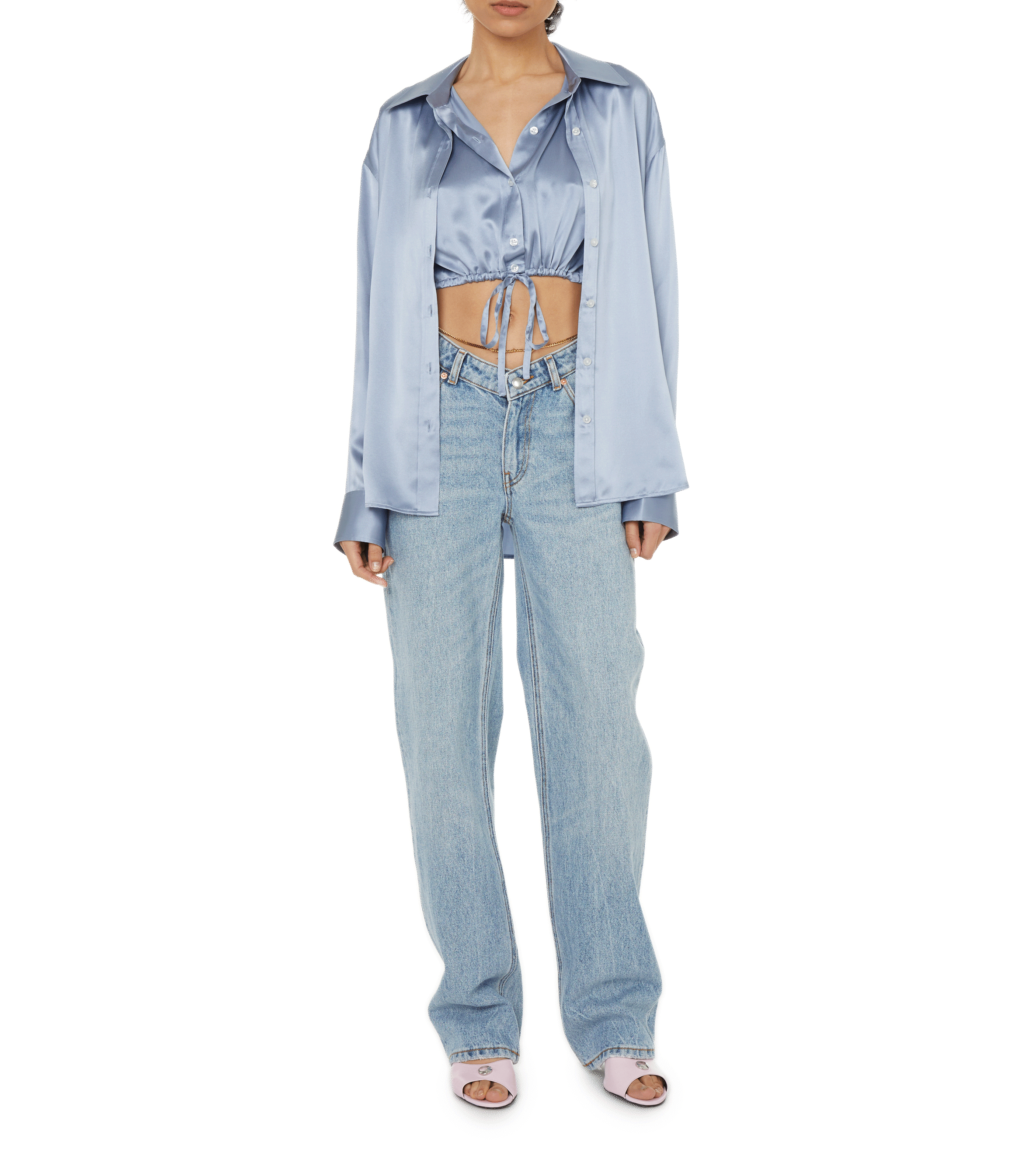 Jeans with chain detail ALEXANDER WANG Blue