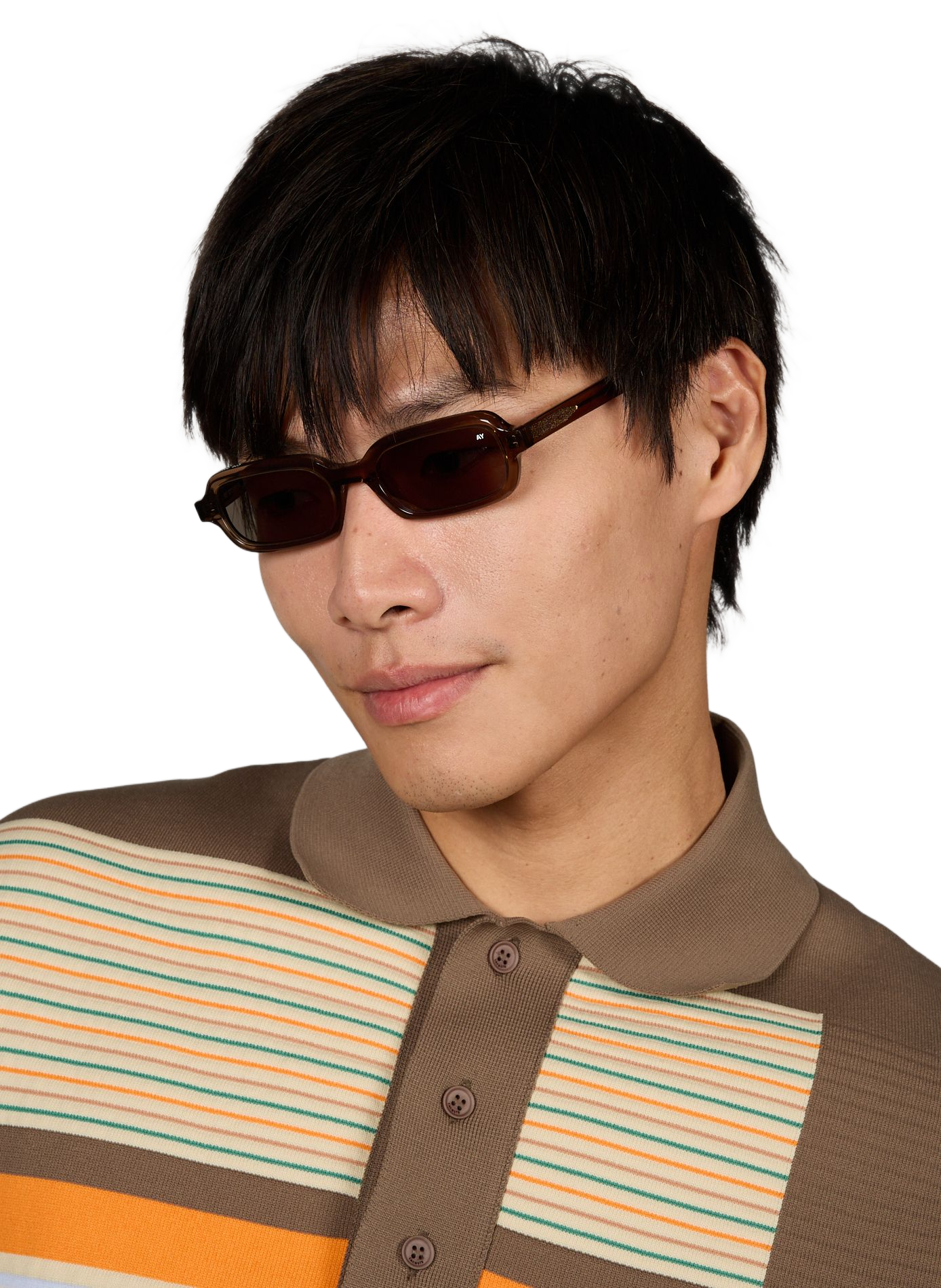 Solid acetate sunglasses AY STUDIOS Brown