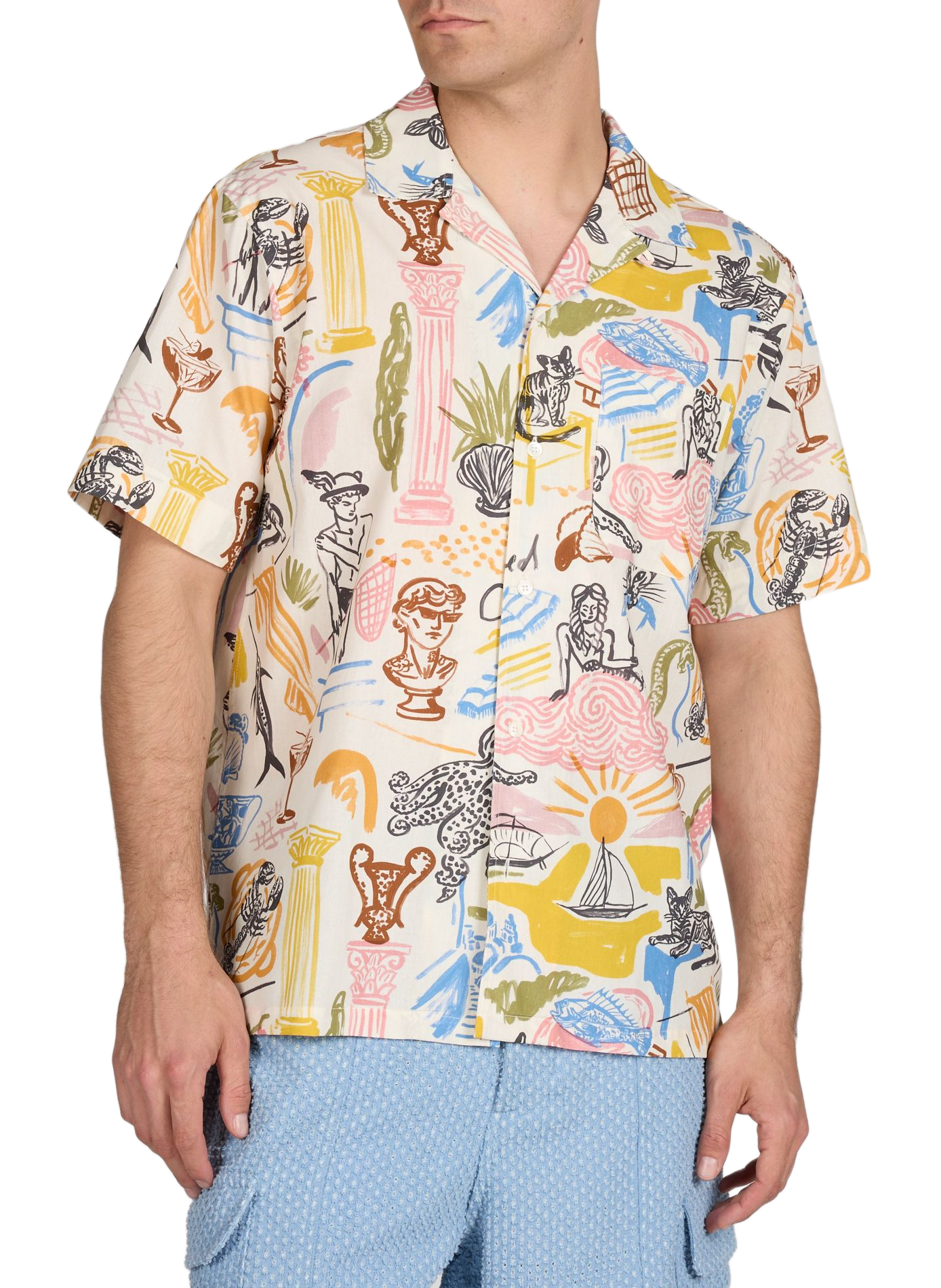 Bedrukt katoenen shirt met korte mouwen CLOSED Veelkleurig