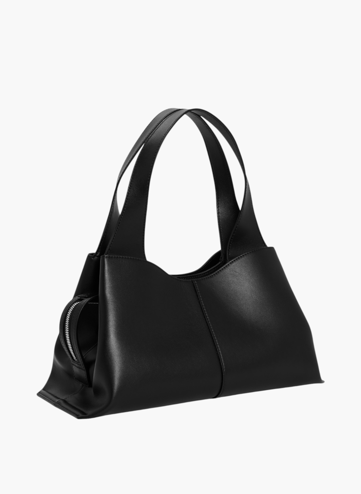 Petit sac à main félicie en cuir lisse LE TANNEUR Noir