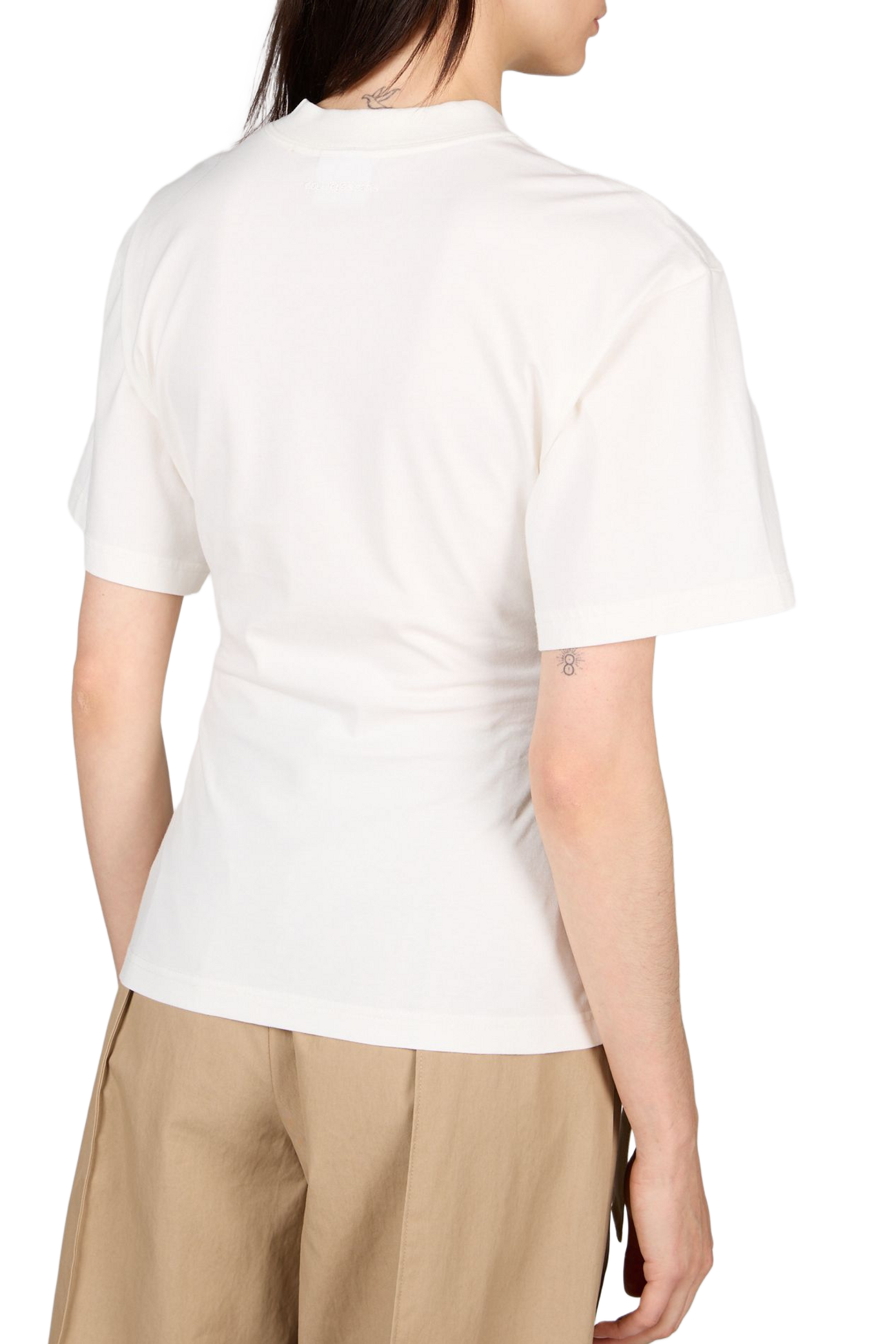 Rundhalsausschnitt T-Shirt aus Baumwolle COURRÈGES Weiss