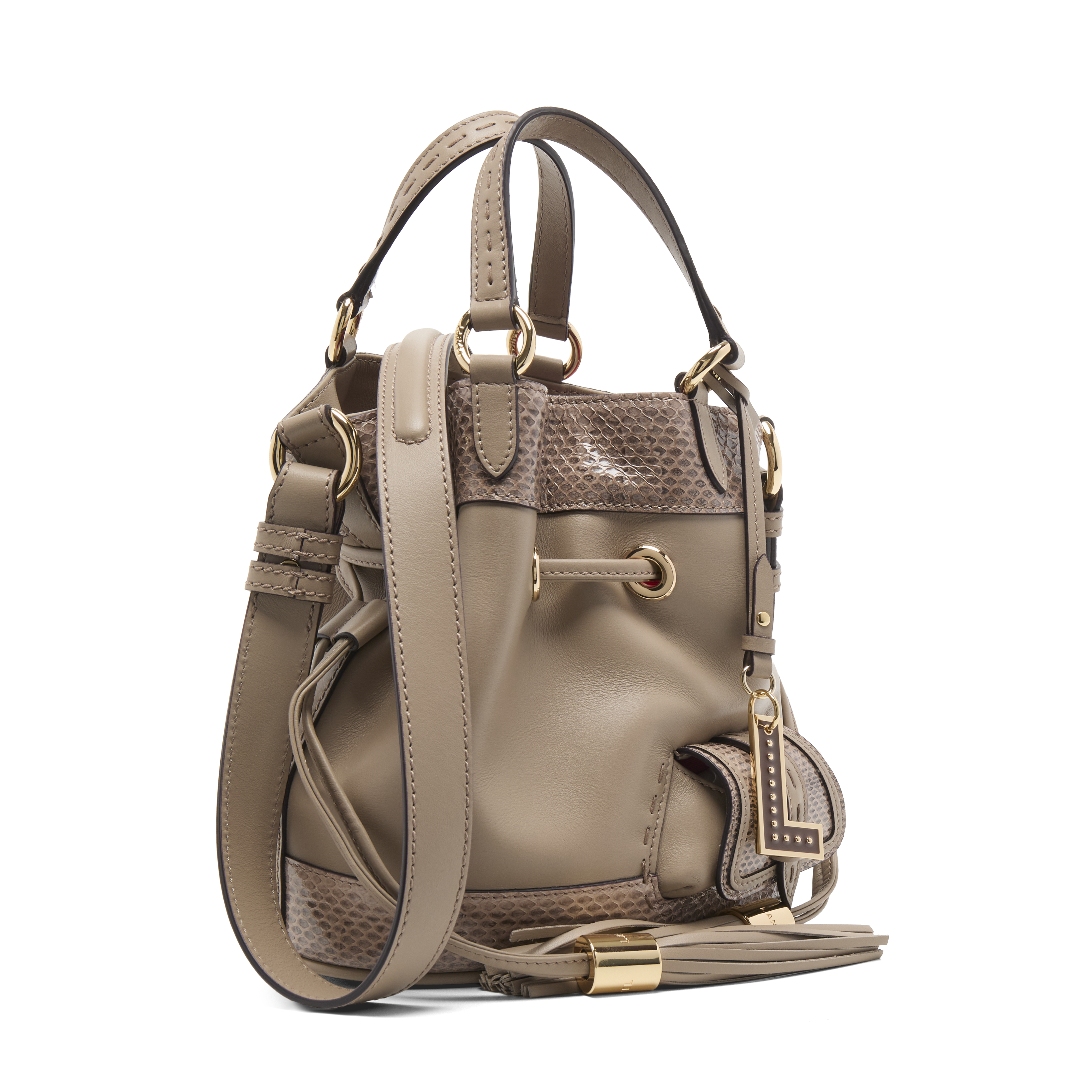 Sac Premier Flirt galet en cuir de vachette et ayers LANCEL Gris