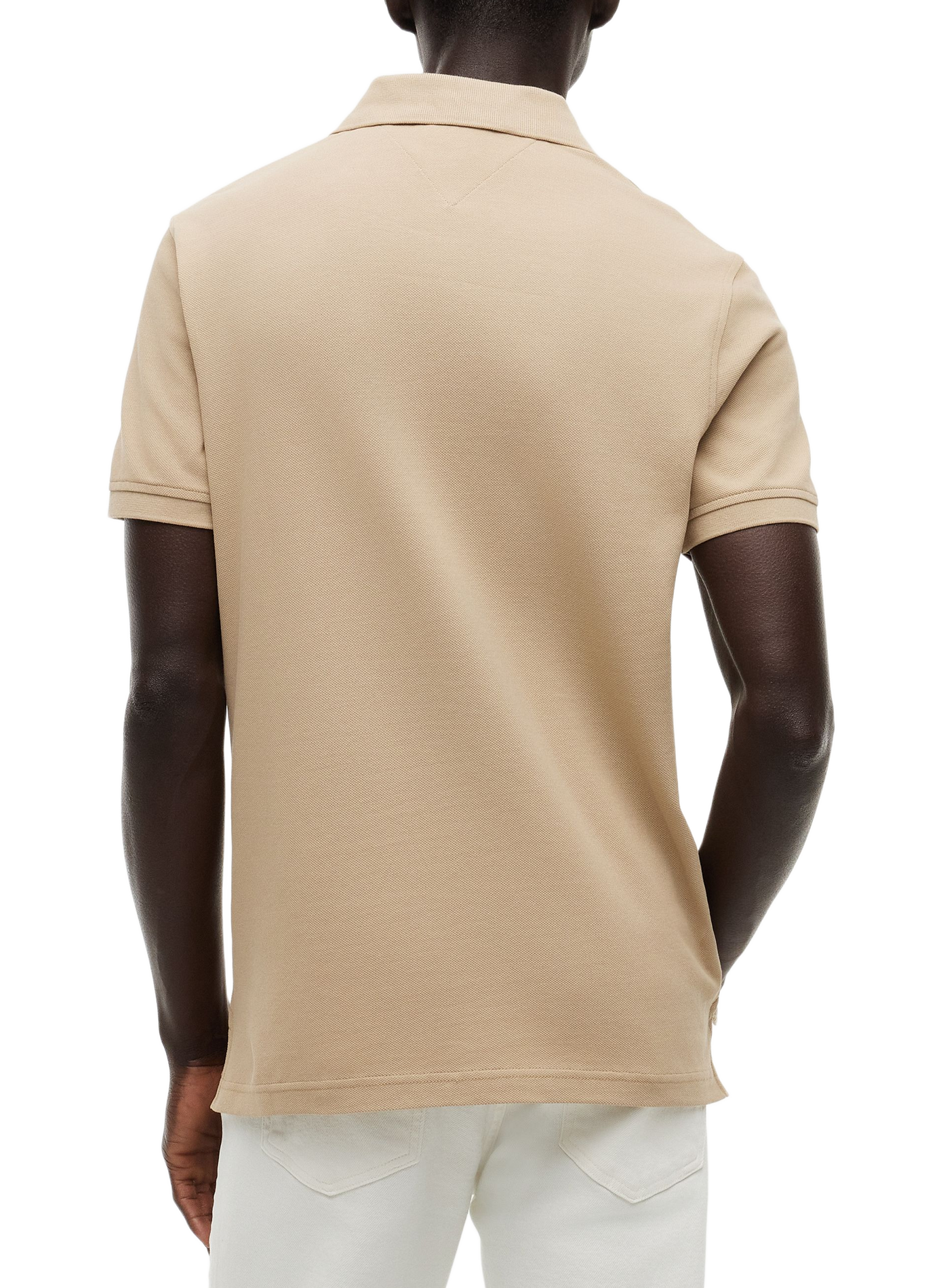 Organic cotton piqué polo shirt TOMMY HILFIGER Beige