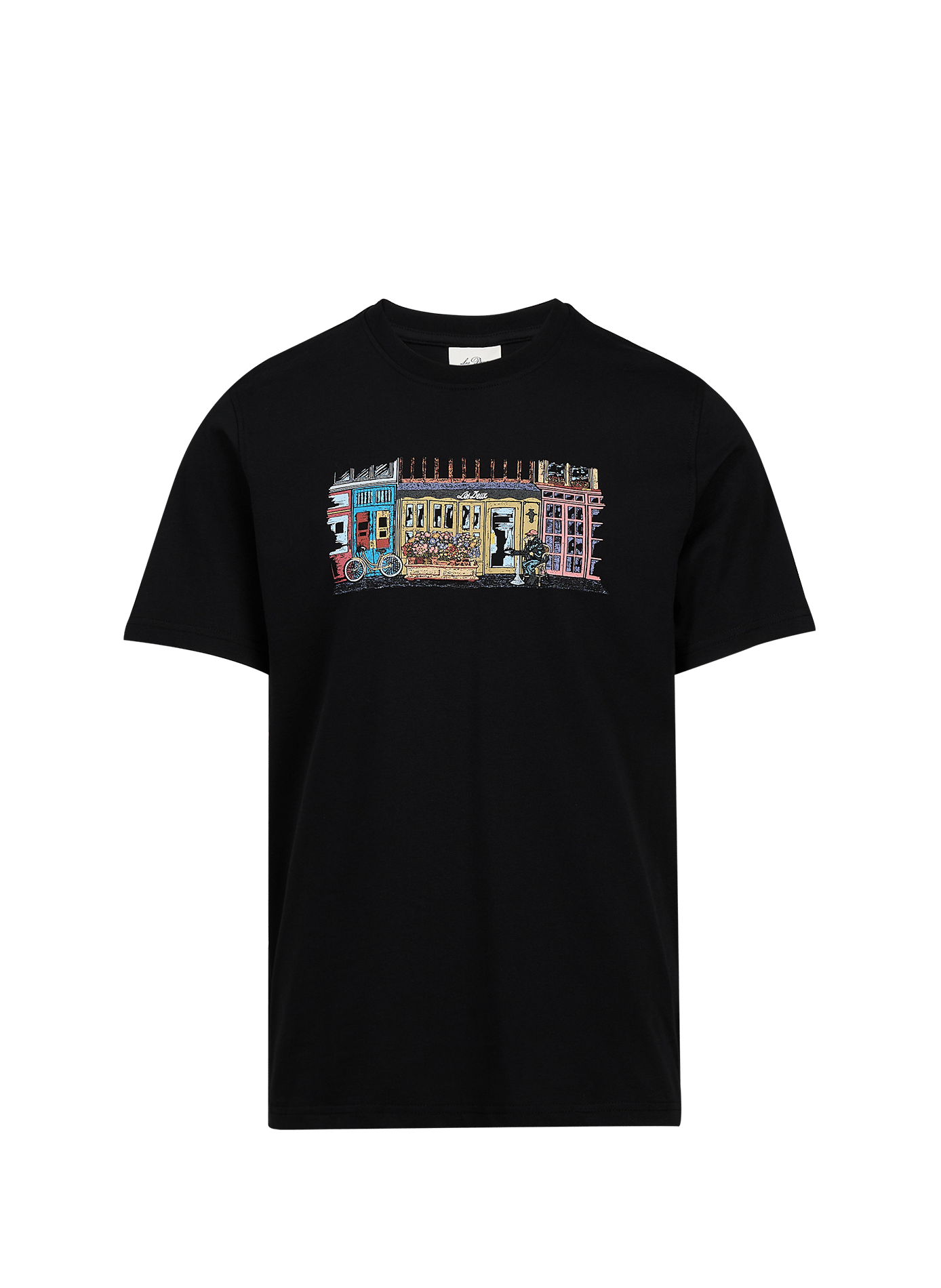 T-shirt imprimé en coton bio LES DEUX Noir