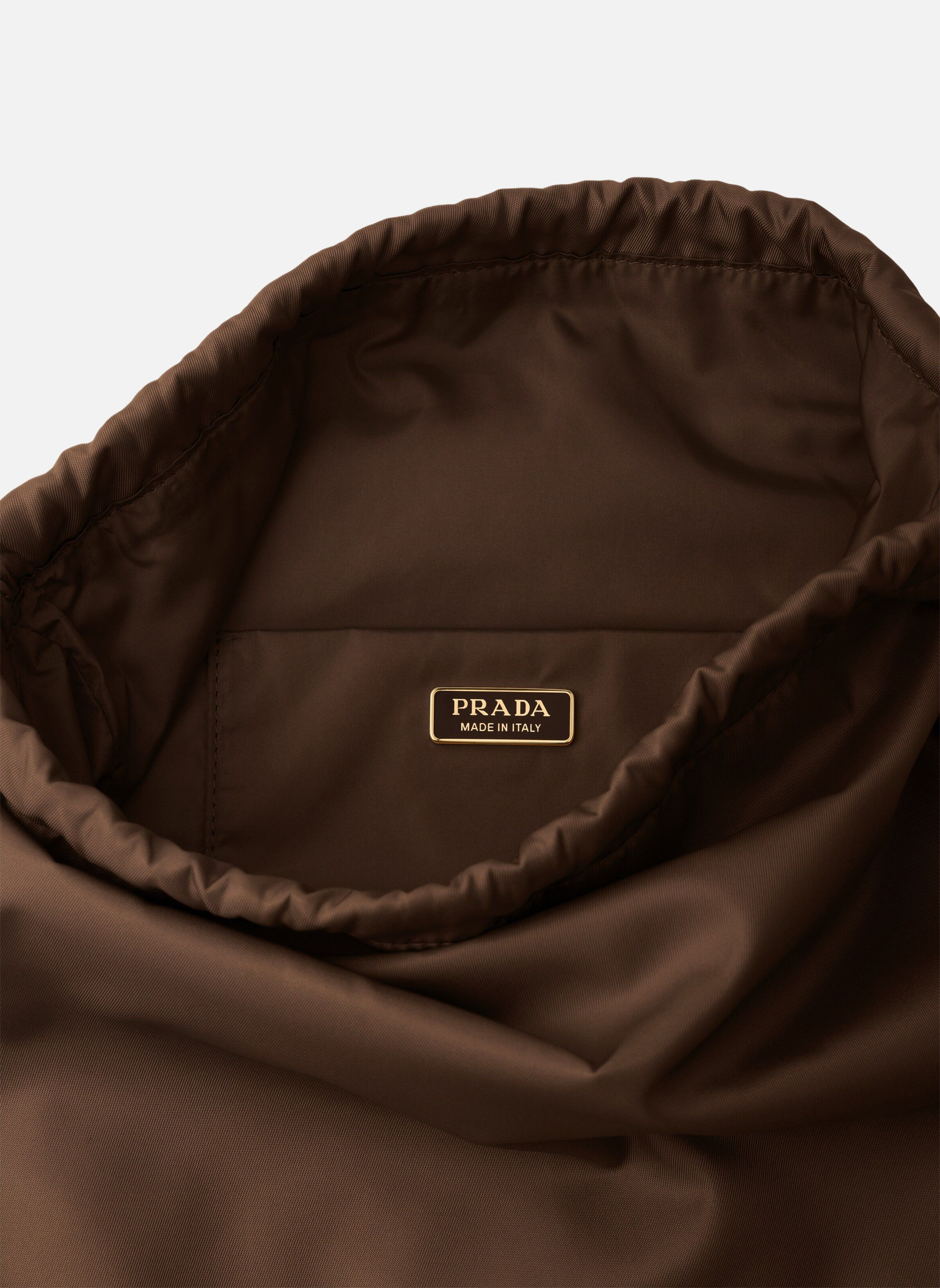 Pochette prada wish en re-nylon PRADA Marron